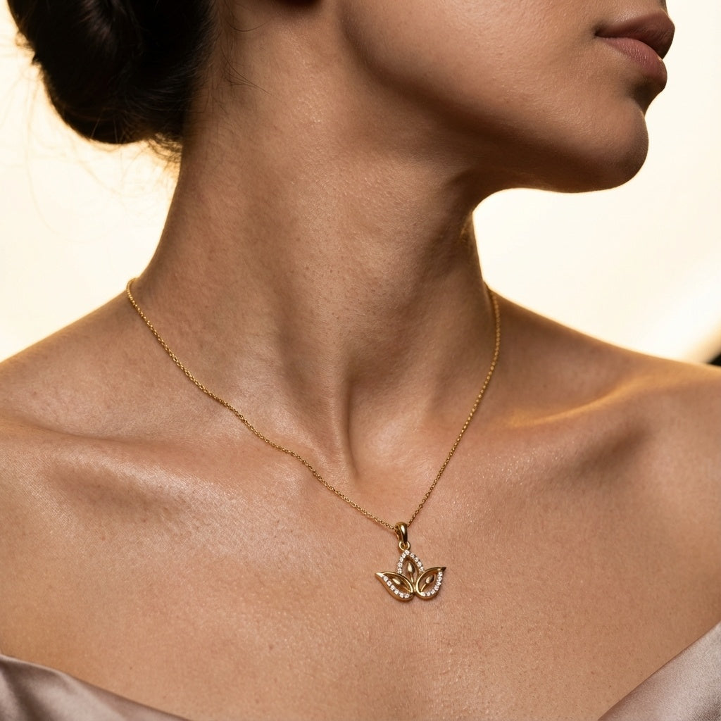 Lotus Diamond Pendant