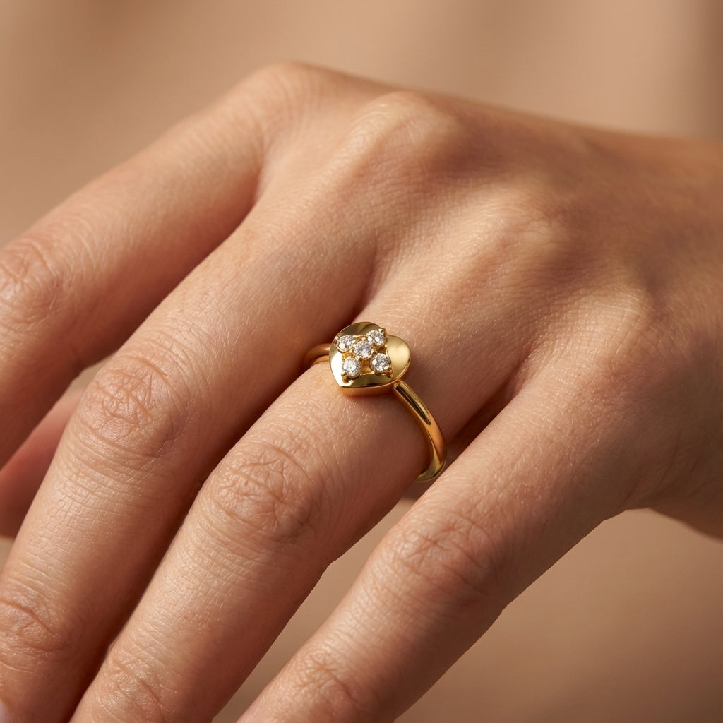 Luxurious Legacy Diamond Ring ring on model hand close-up – studio jewellery photography | Prash Jewellery