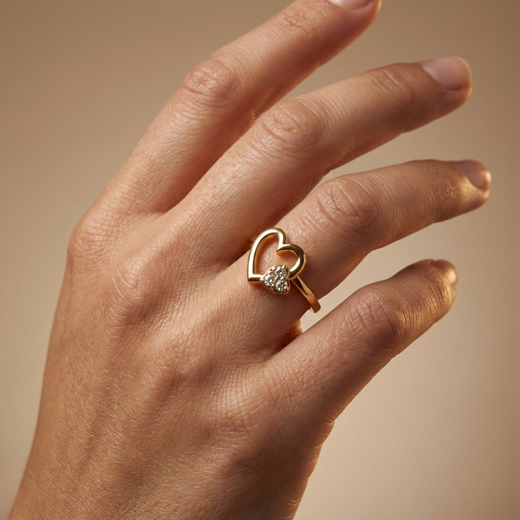 14 Kt Yellow Gold Diamond Ring