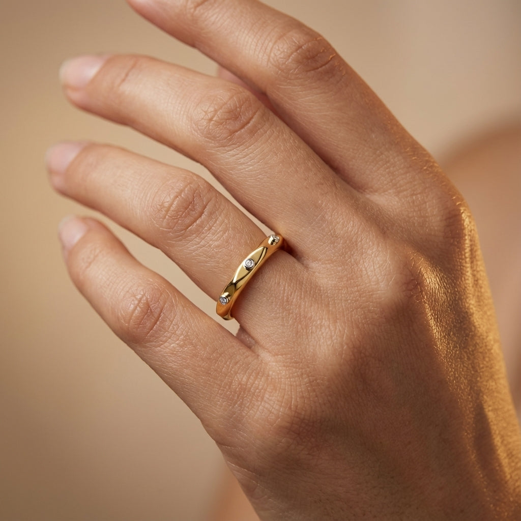 Radiant Blossom Diamond Ring