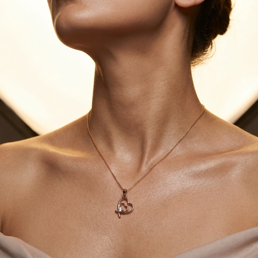 Sparkling Heart Diamond Pendant