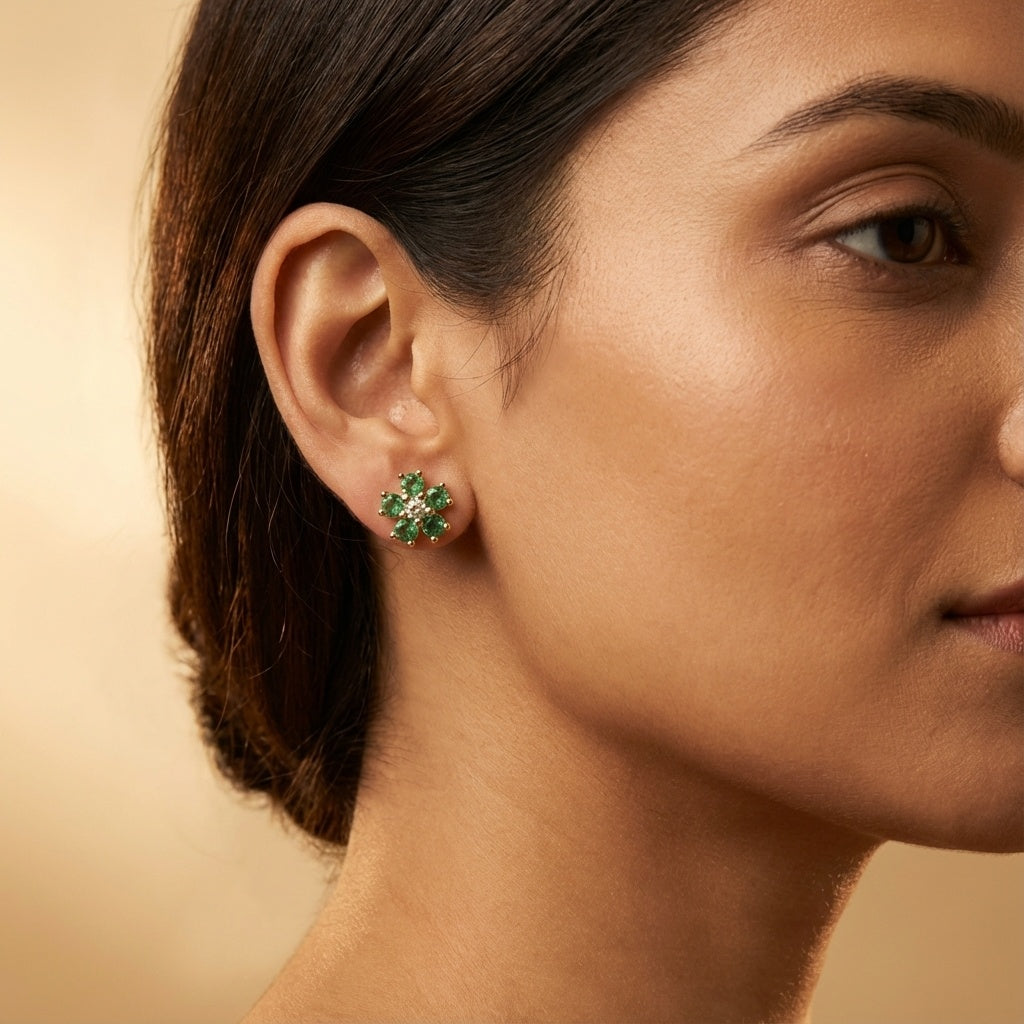 Starry Halo Diamond Earrings