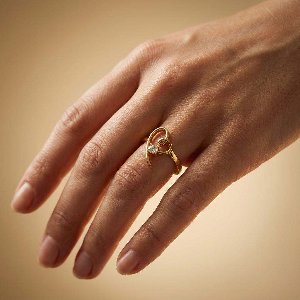 Stunning Heart Diamond Ring