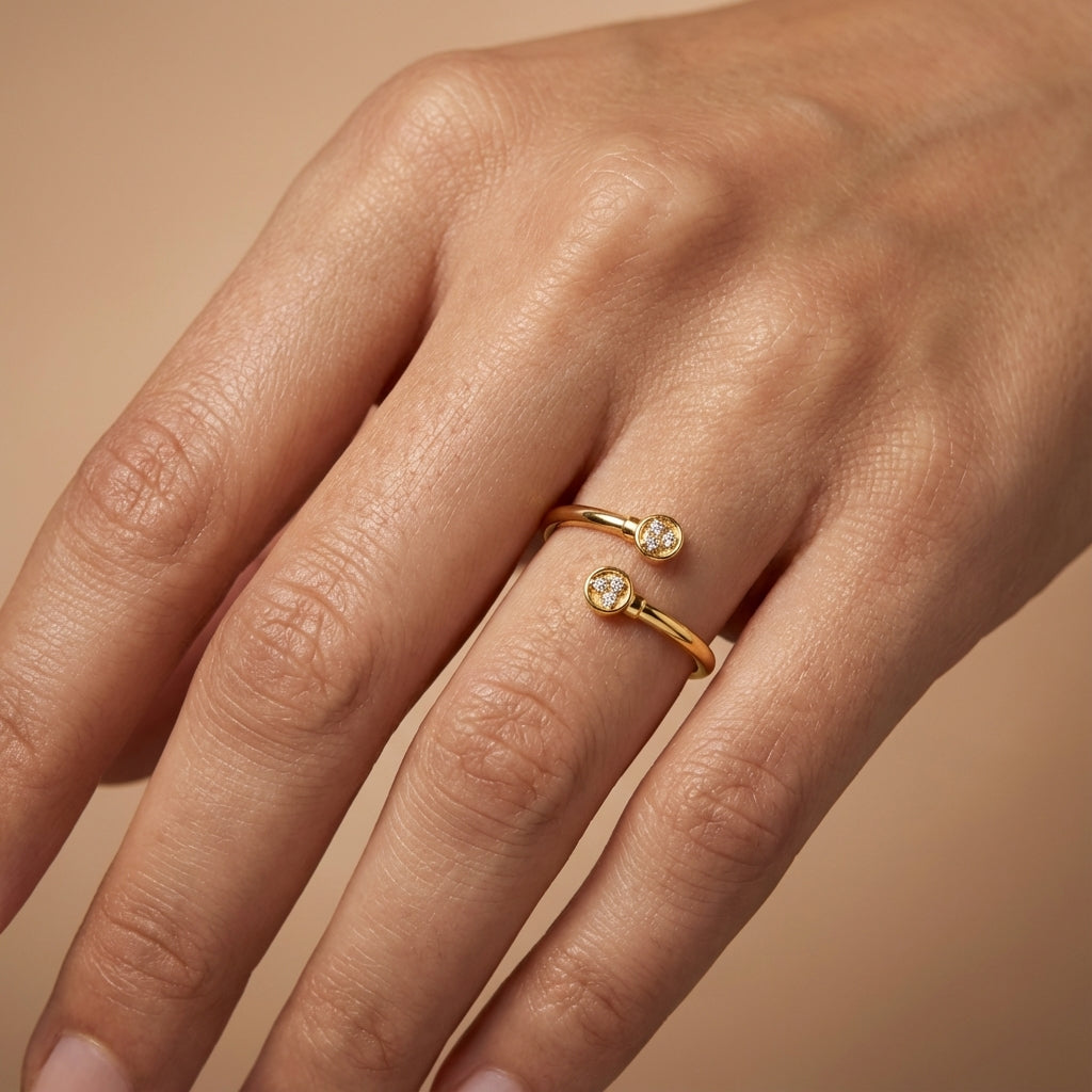 14 Kt Yellow Gold Diamond Ring