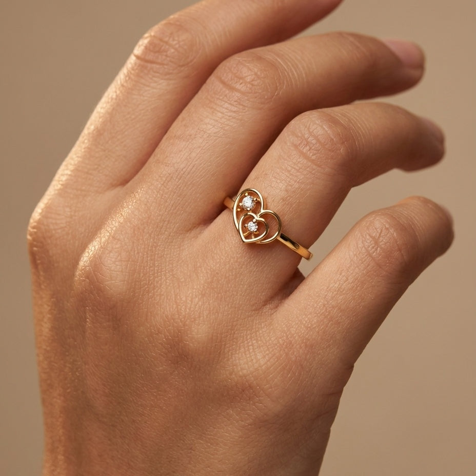 14 Kt Yellow Gold Diamond Ring