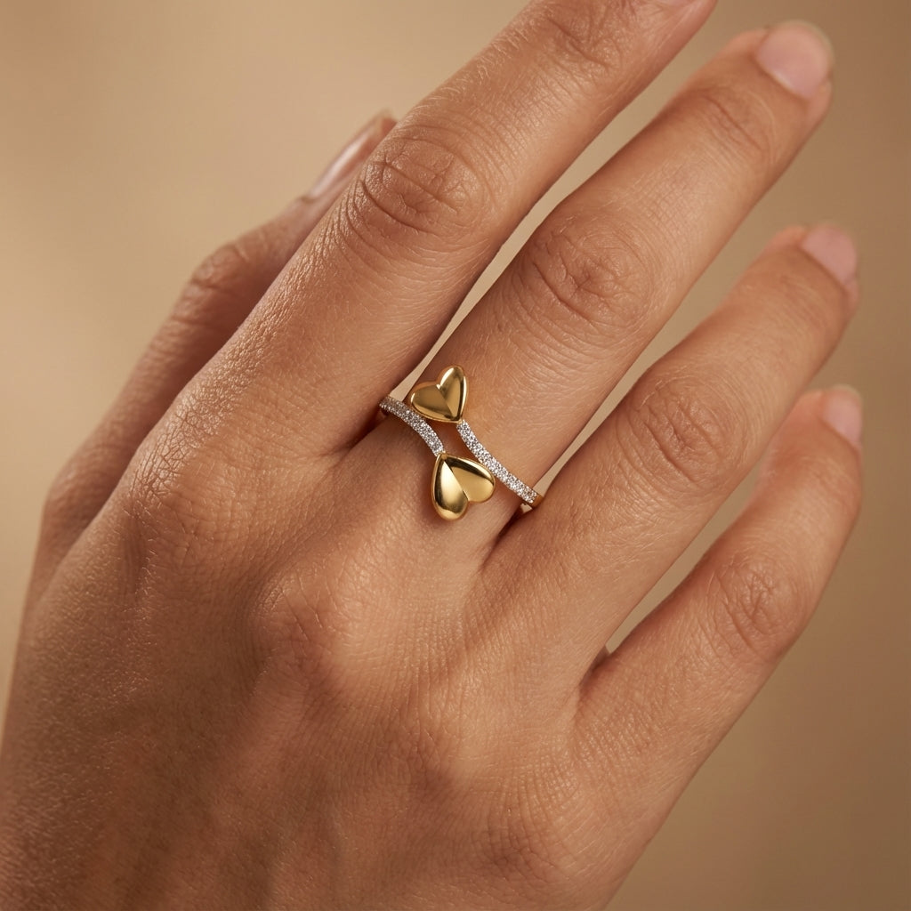 14 Kt Yellow Gold Diamond Ring