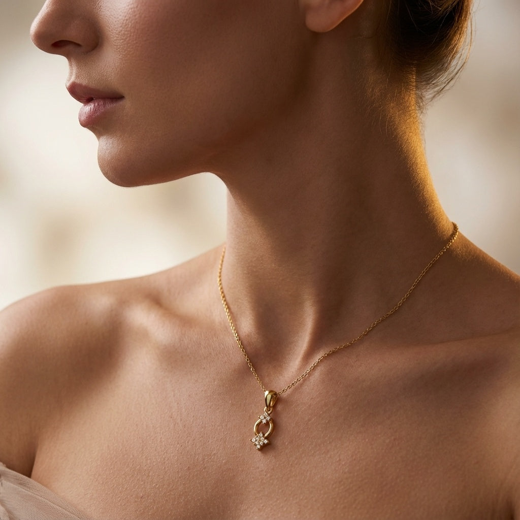 Twin Floral Diamond Pendant