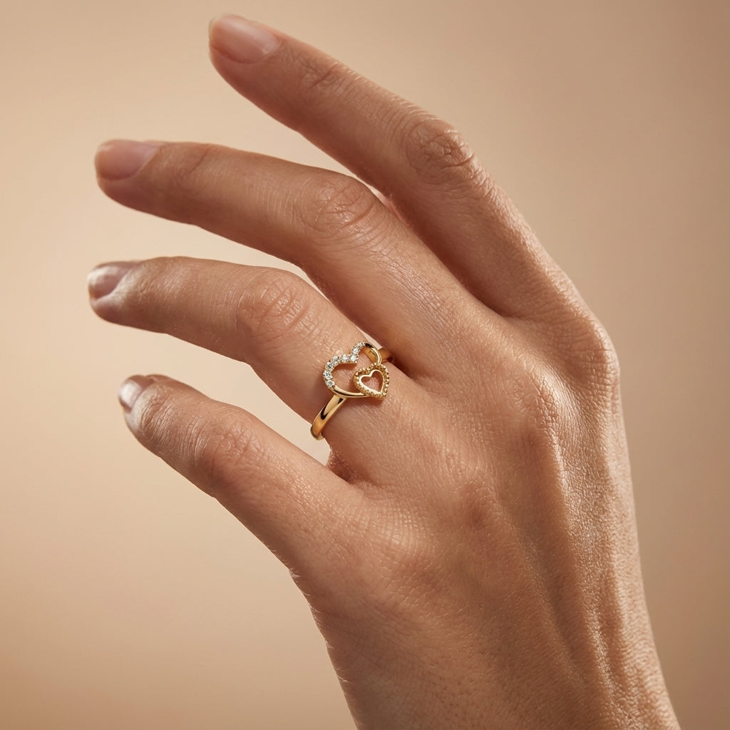 Valentine Hearts Diamond Ring