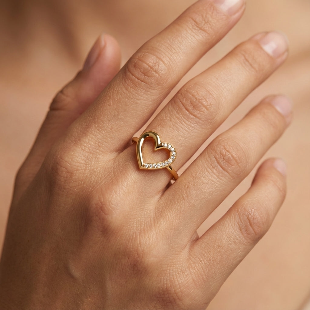 Valentine’s Day Heart Diamond Ring