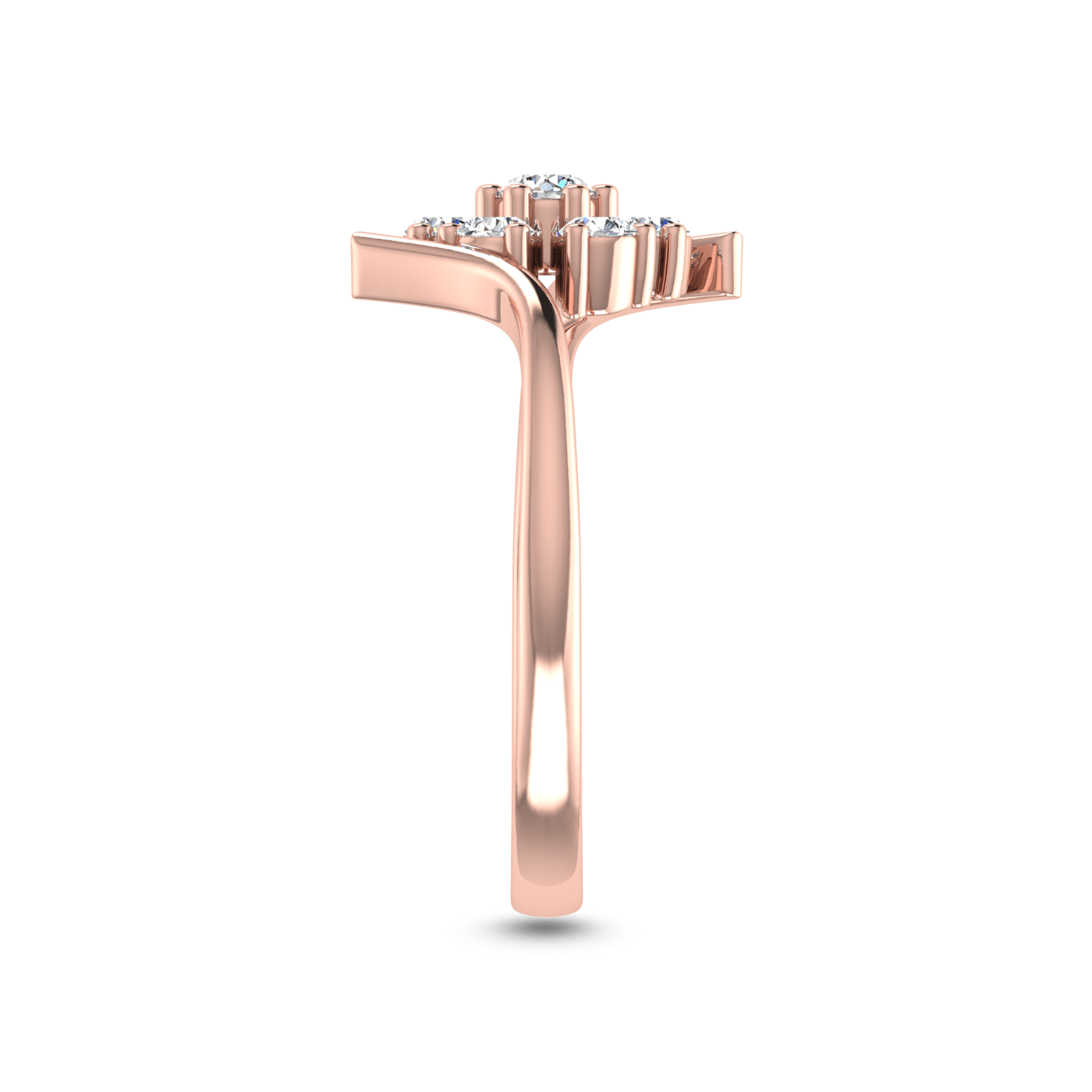 14 Kt Rose Gold Diamond Ring