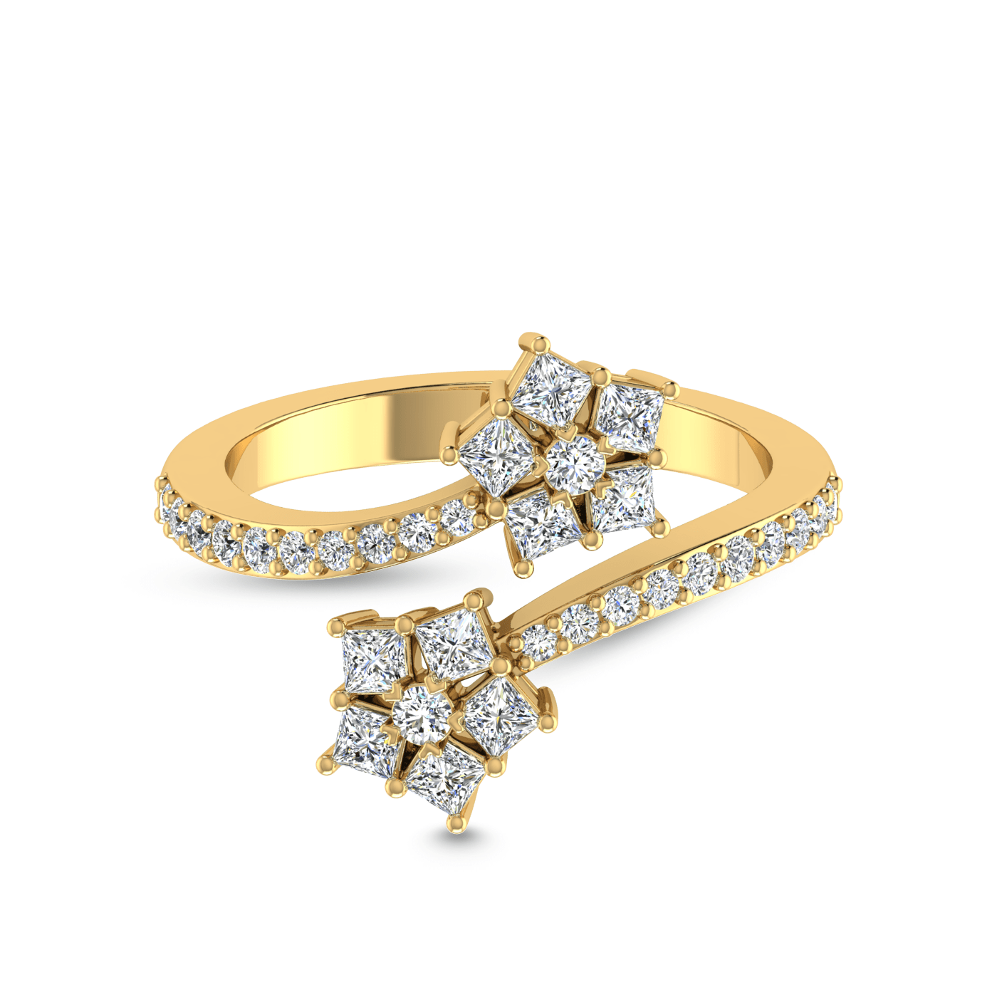 14 Kt Yellow Gold Diamond Ring
