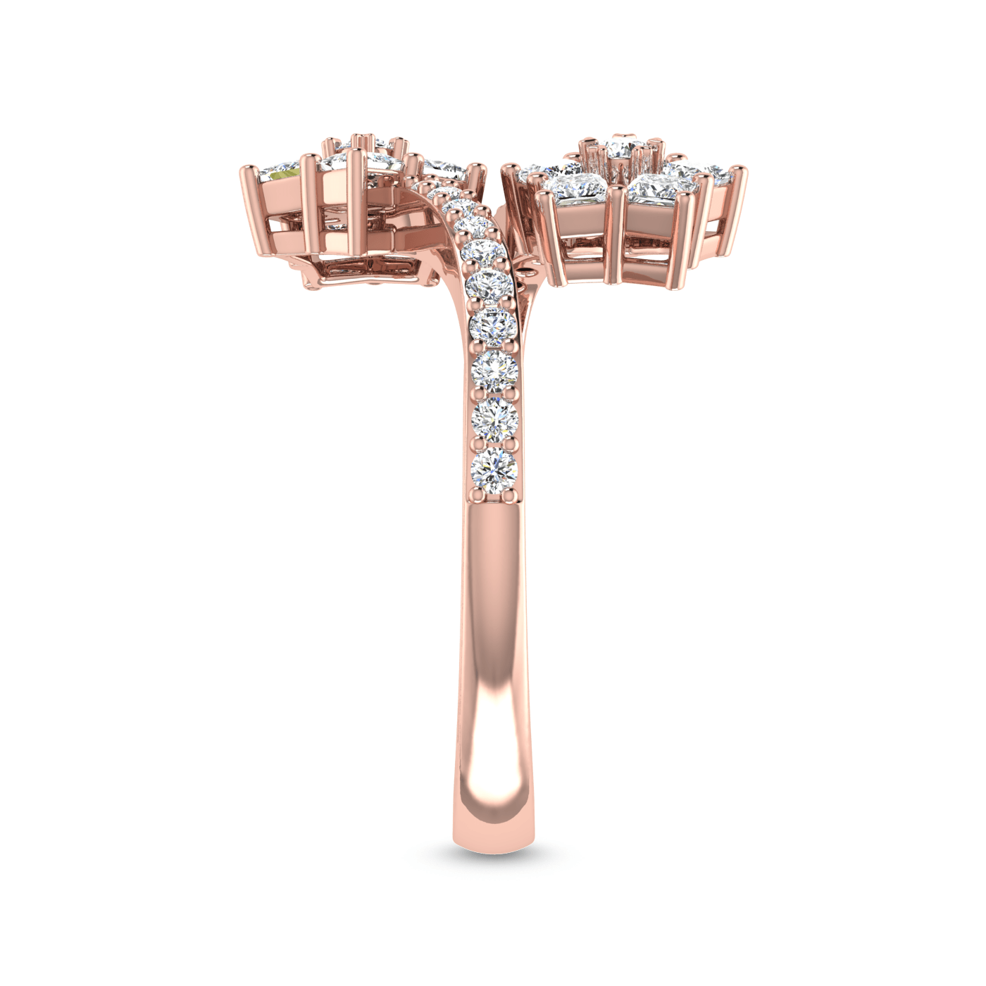 14 Kt Yellow Gold Diamond Ring