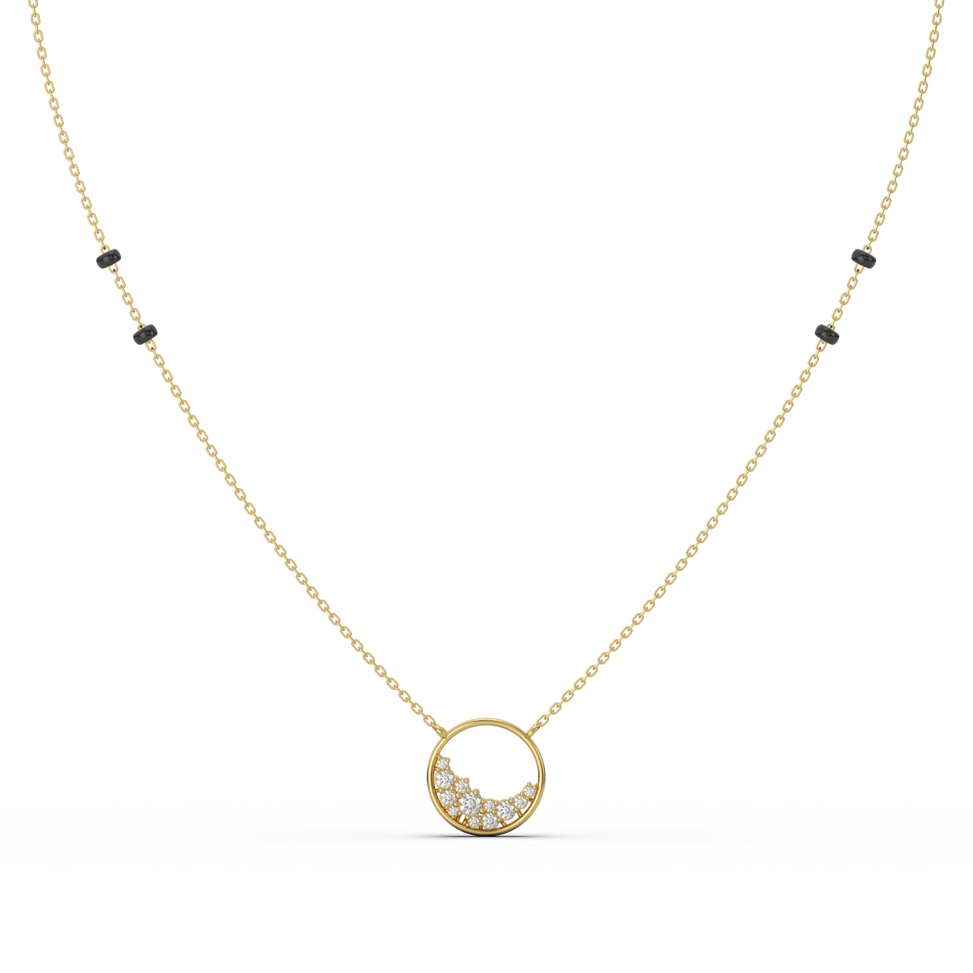 14 Kt Rose Gold Diamond MANGLSUTRA