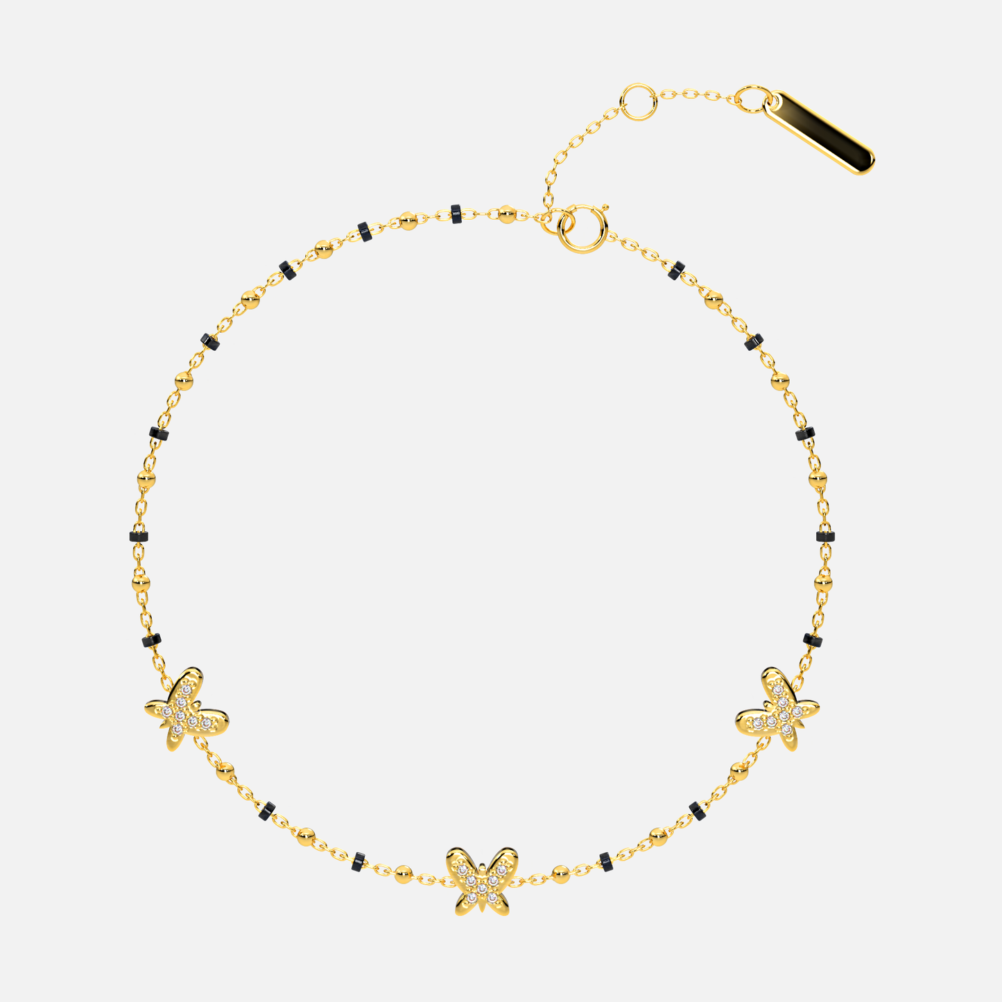 Cascade Butterfly Diamond Bracelet