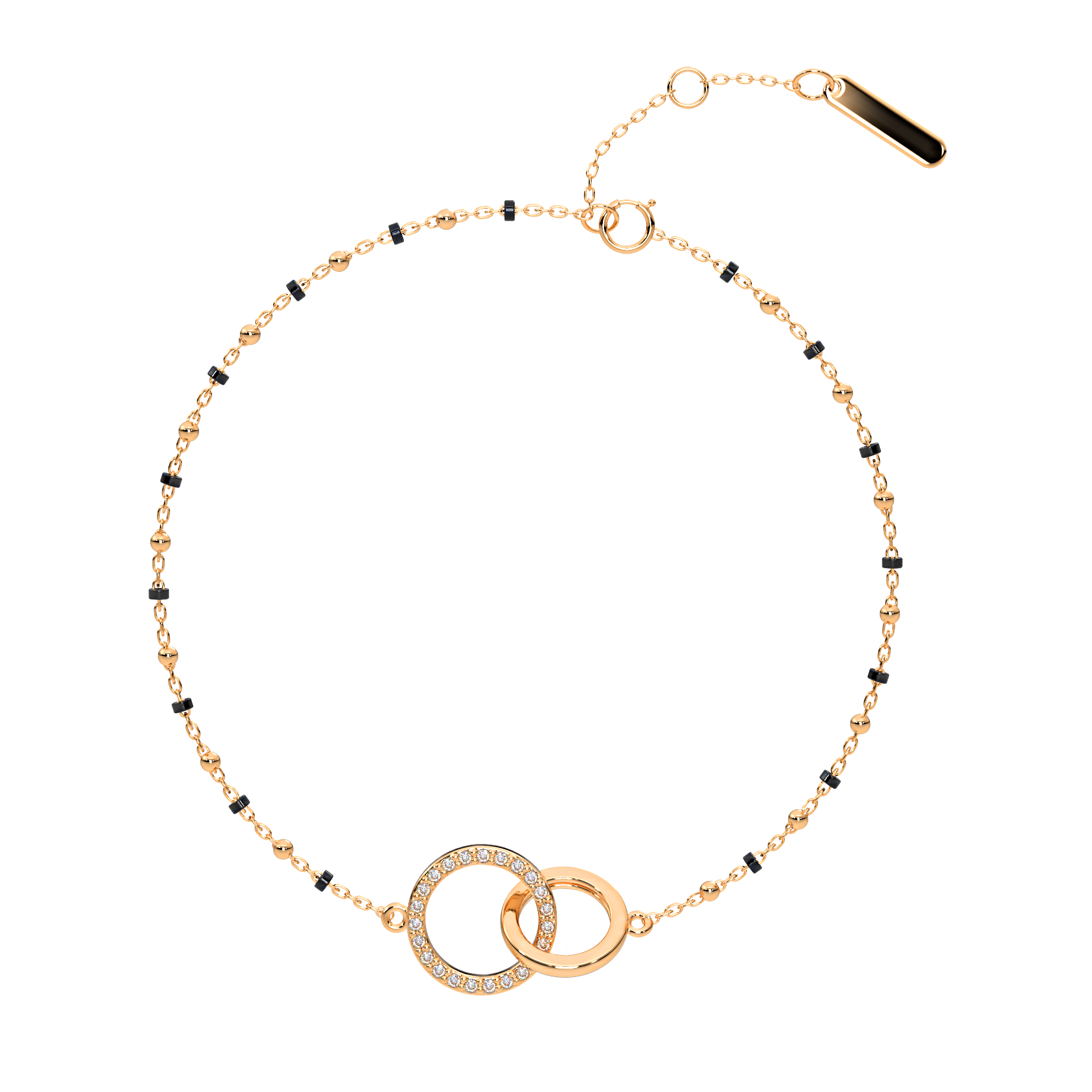 14 Kt Yellow Gold Diamond Bracelets