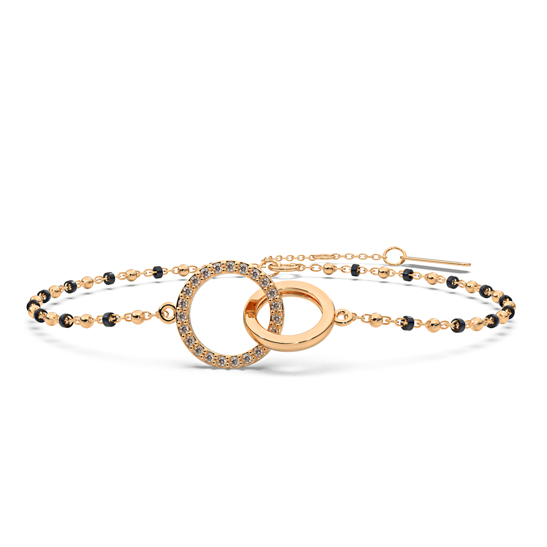 14 Kt Yellow Gold Diamond Bracelets