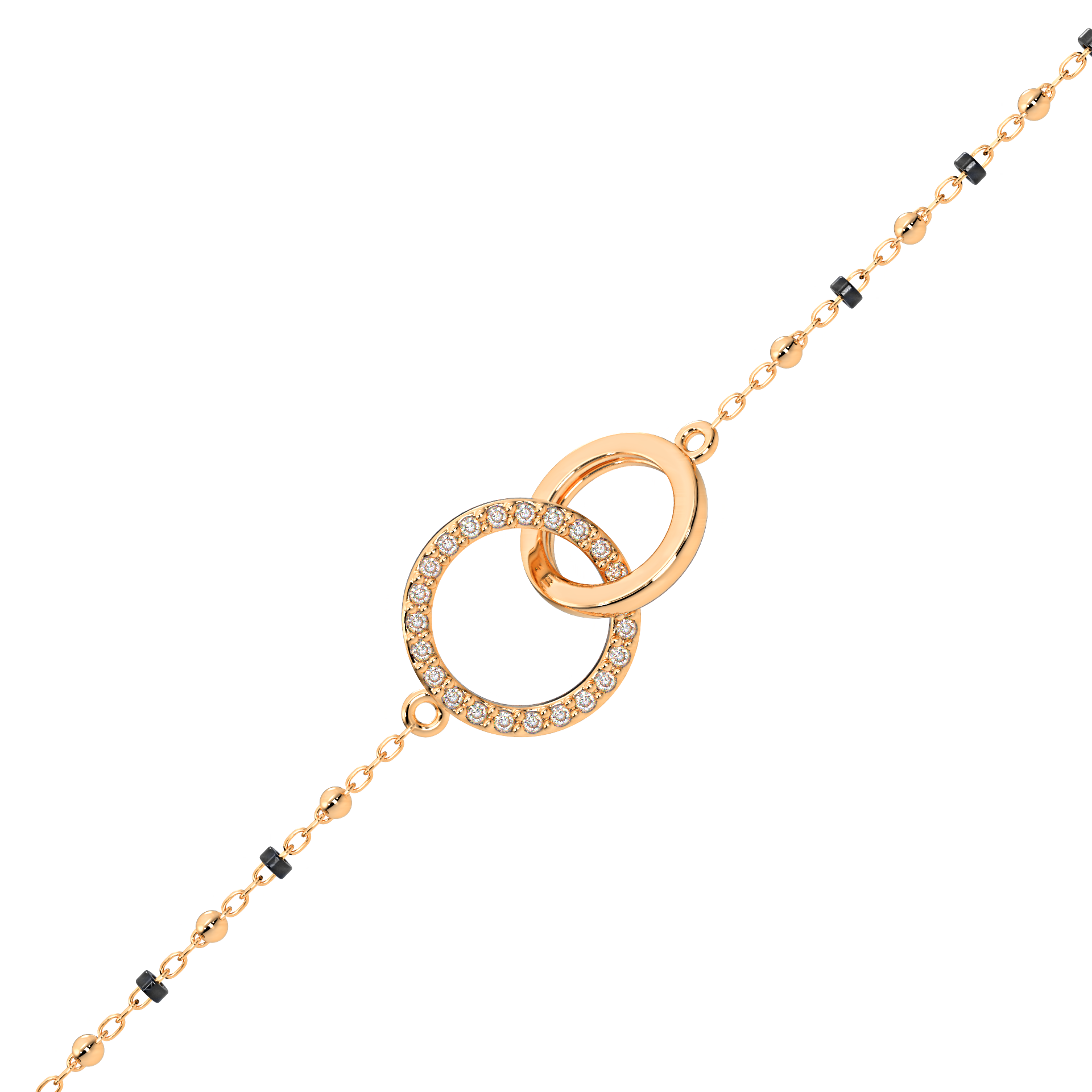 14 Kt Yellow Gold Diamond Bracelets