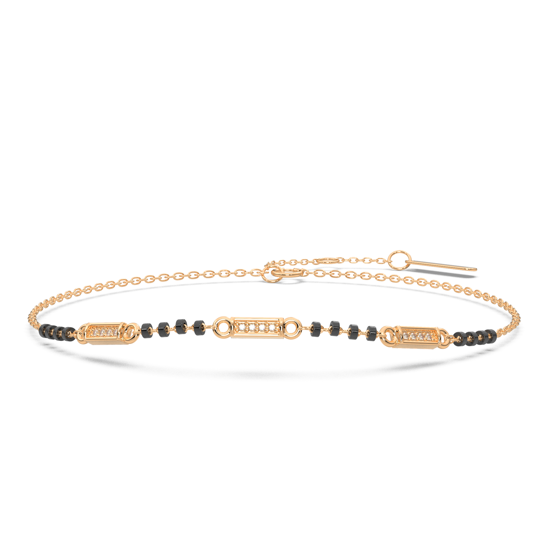 14 Kt Yellow Gold Diamond Bracelets