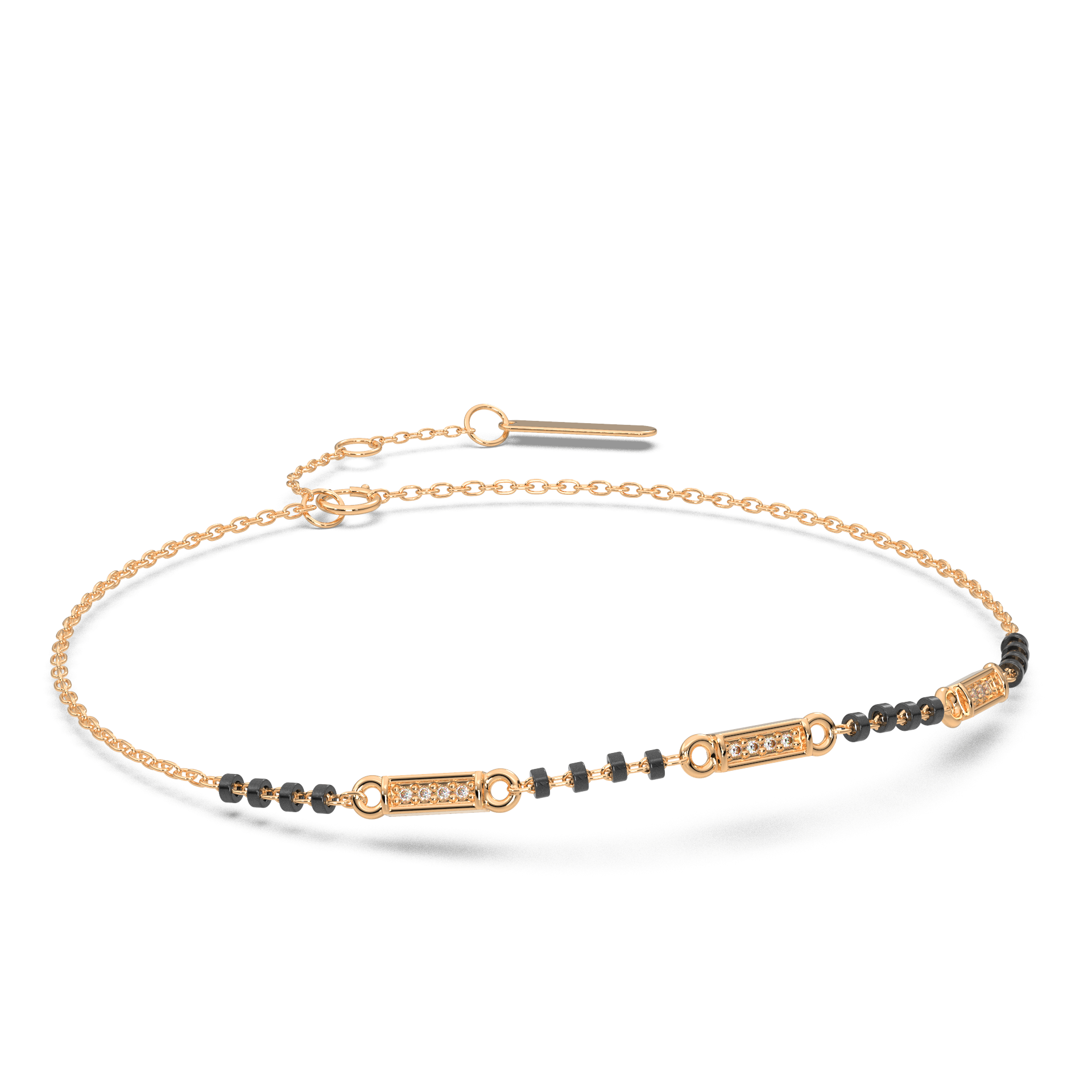 14 Kt Yellow Gold Diamond Bracelets