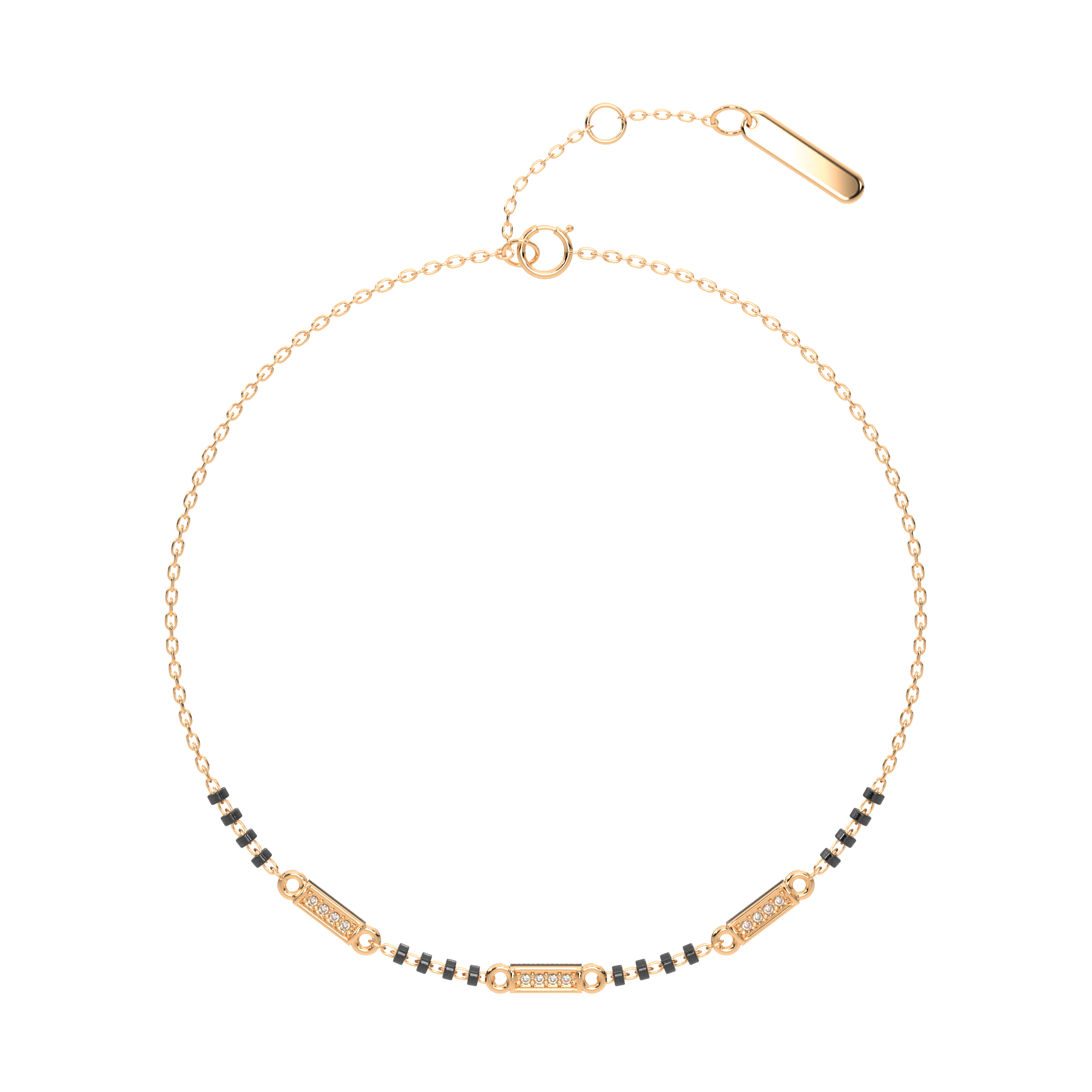 14 Kt Yellow Gold Diamond Bracelets