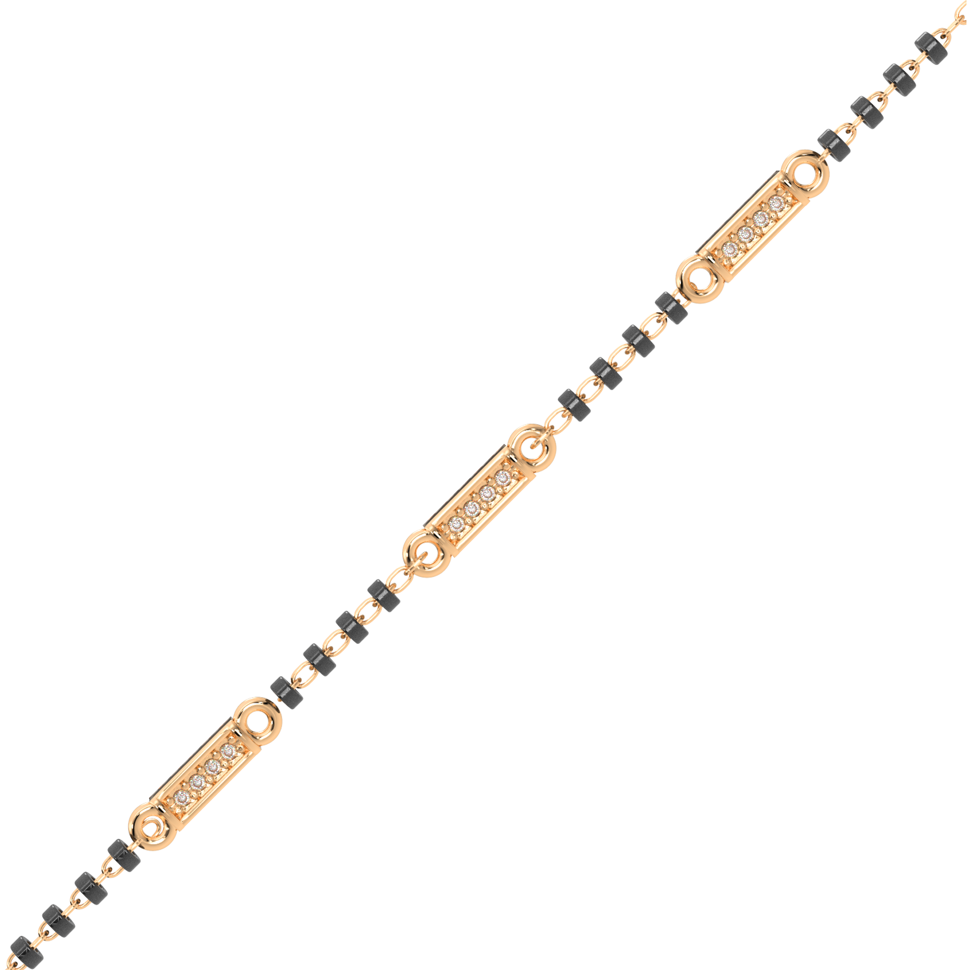 14 Kt Yellow Gold Diamond Bracelets