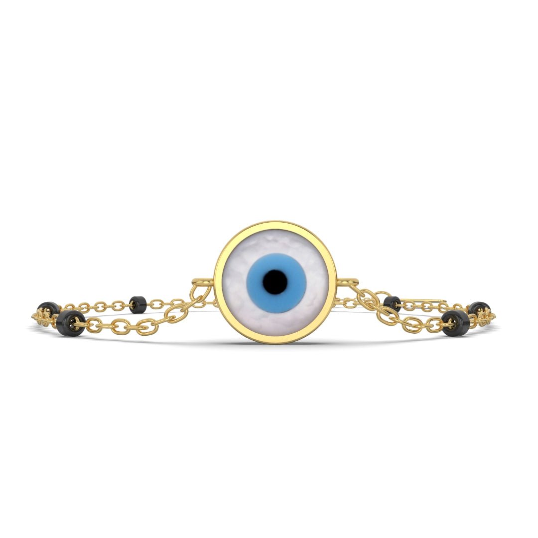 Round Evil Eye Bracelet With Beads