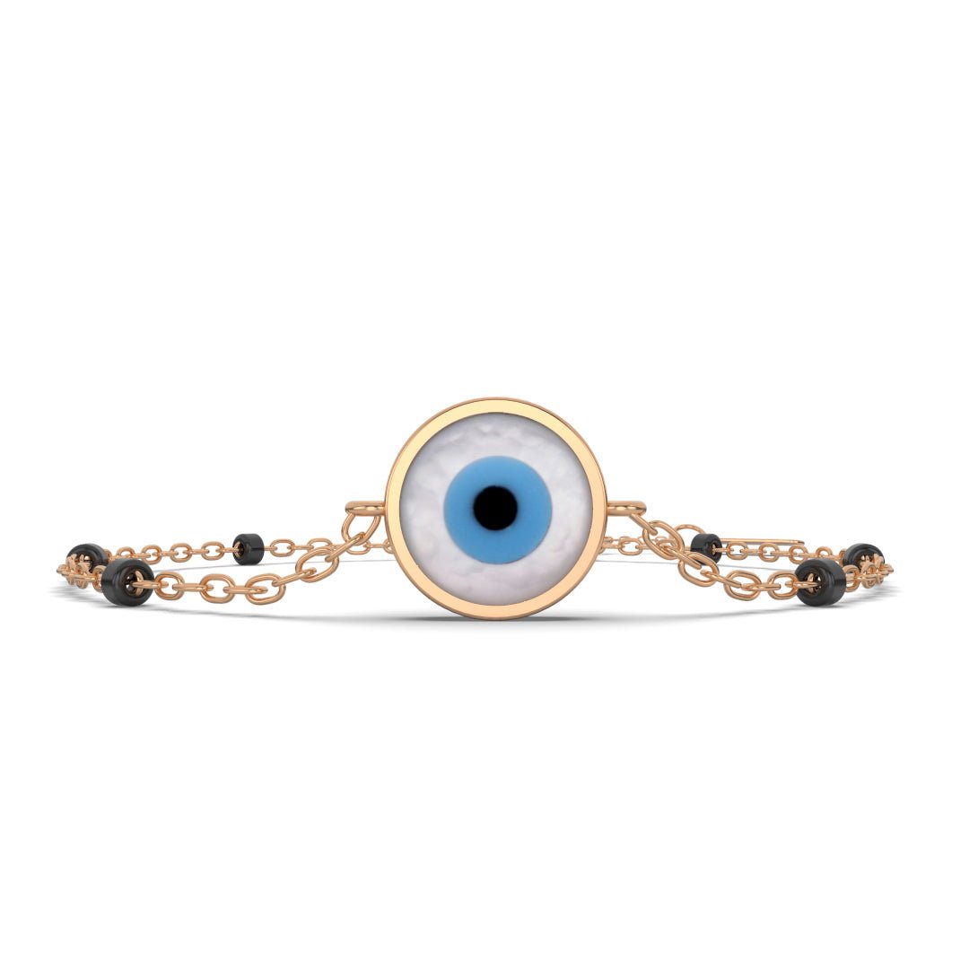 Round Evil Eye Bracelet With Beads