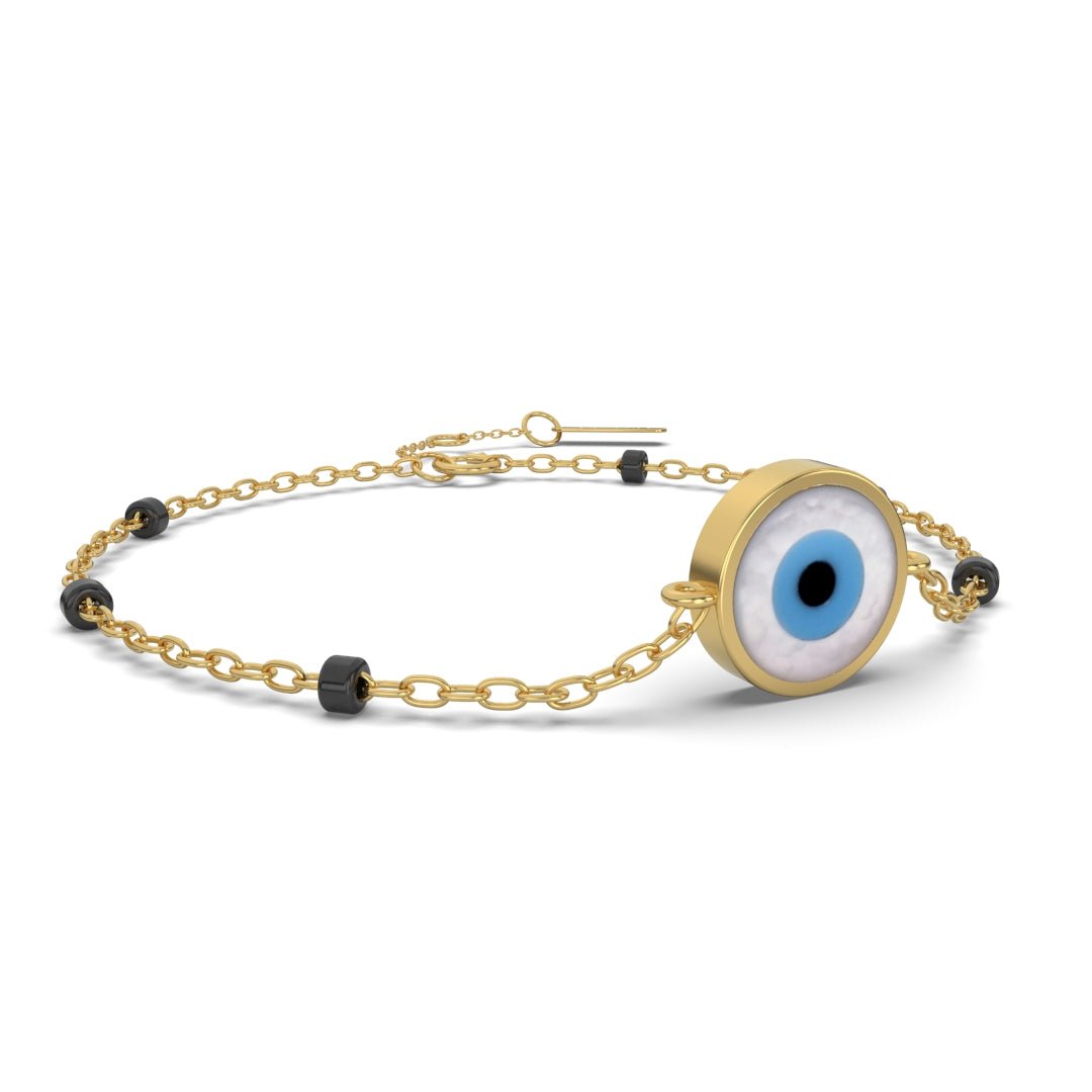 Round Evil Eye Bracelet With Beads