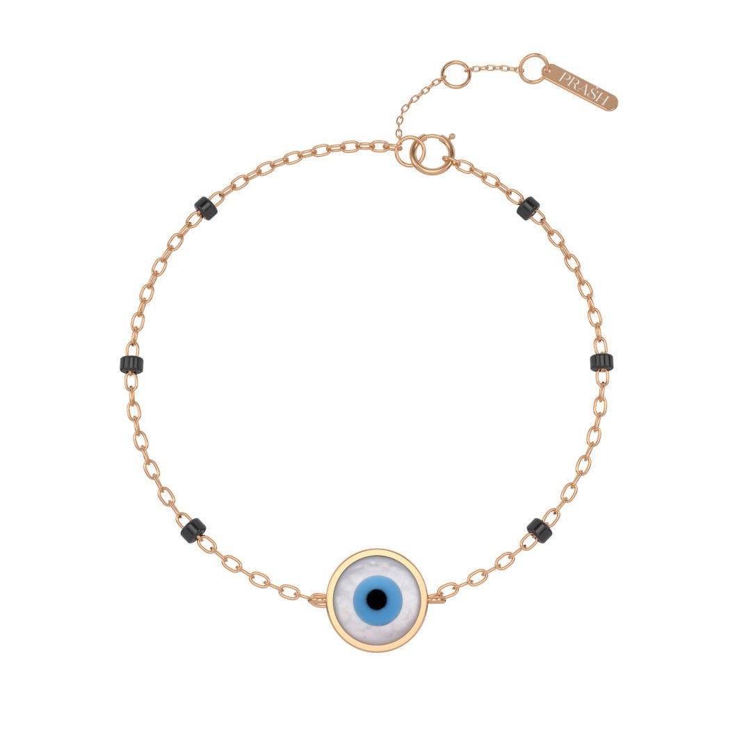Round Evil Eye Bracelet With Beads