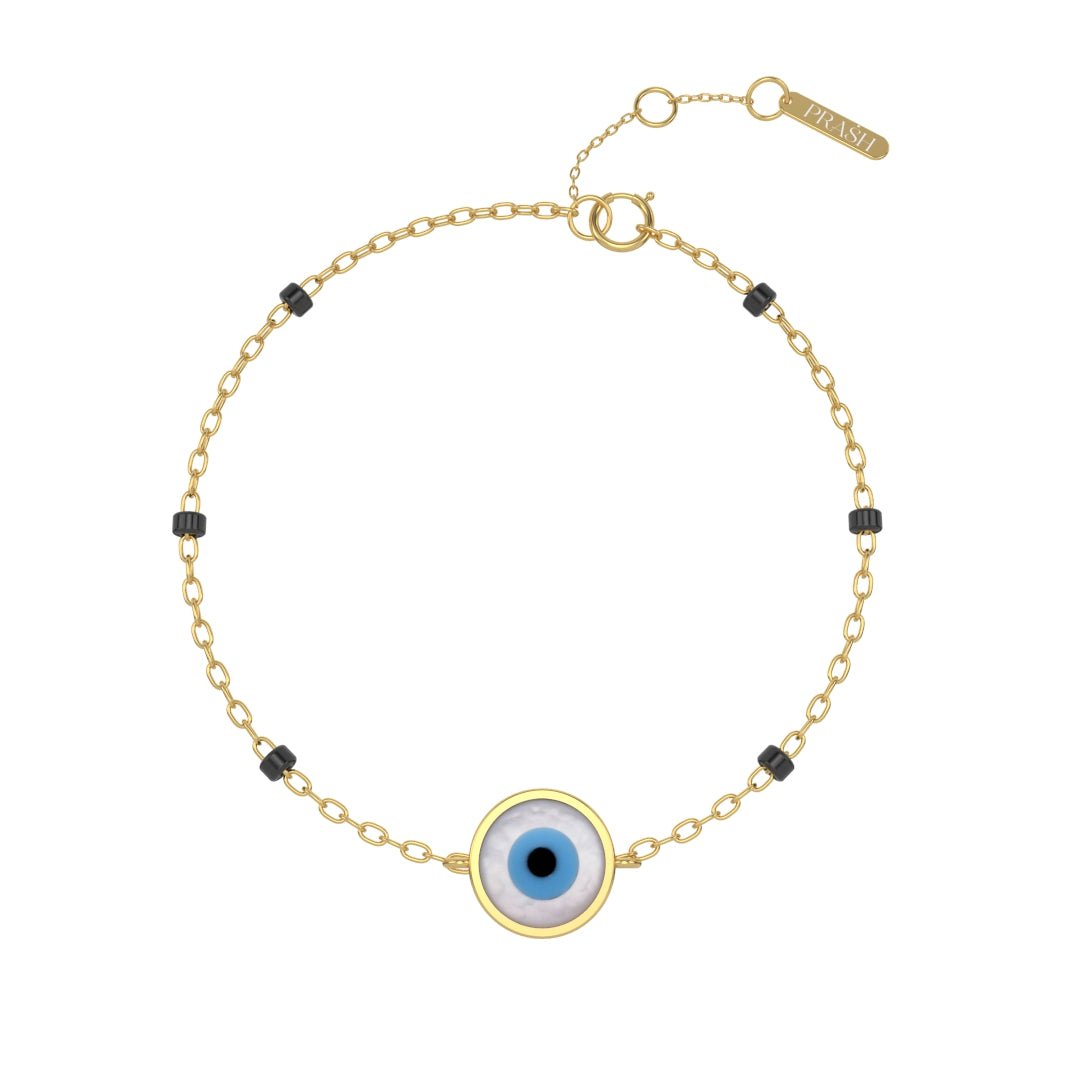 Round Evil Eye Bracelet With Beads