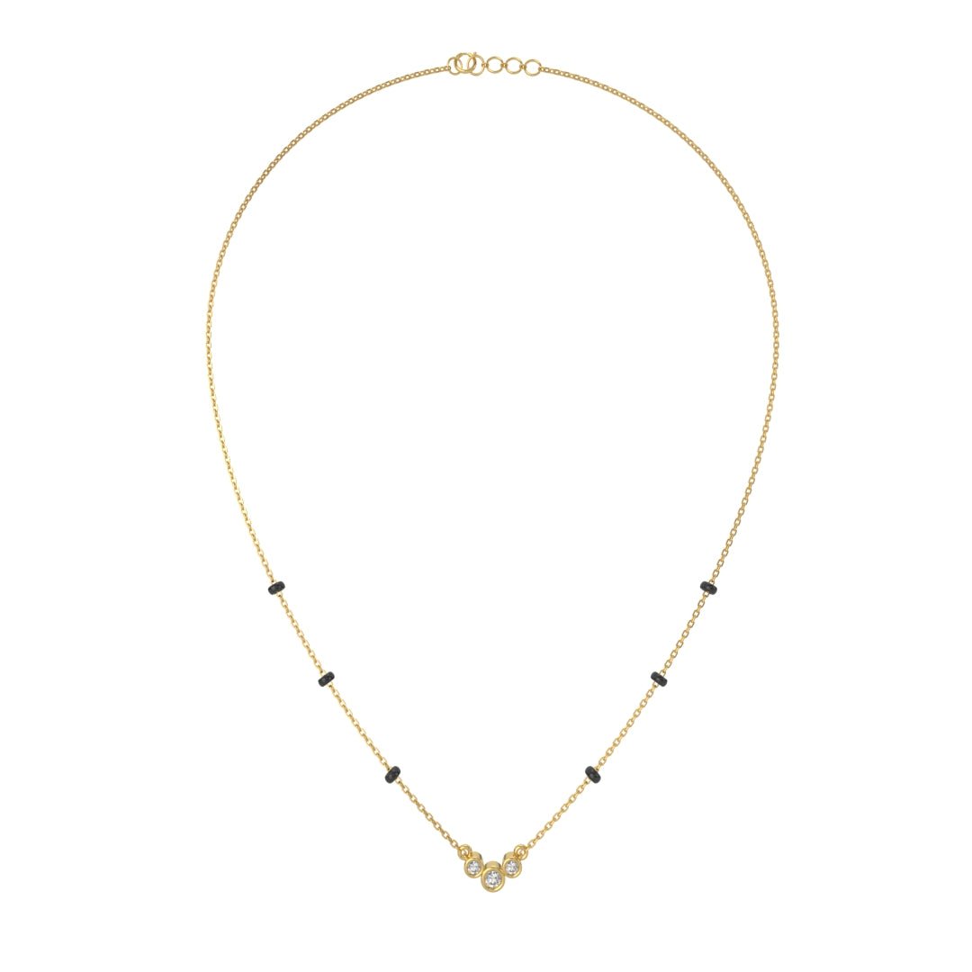 14 Kt Yellow Gold Diamond MANGLSUTRA