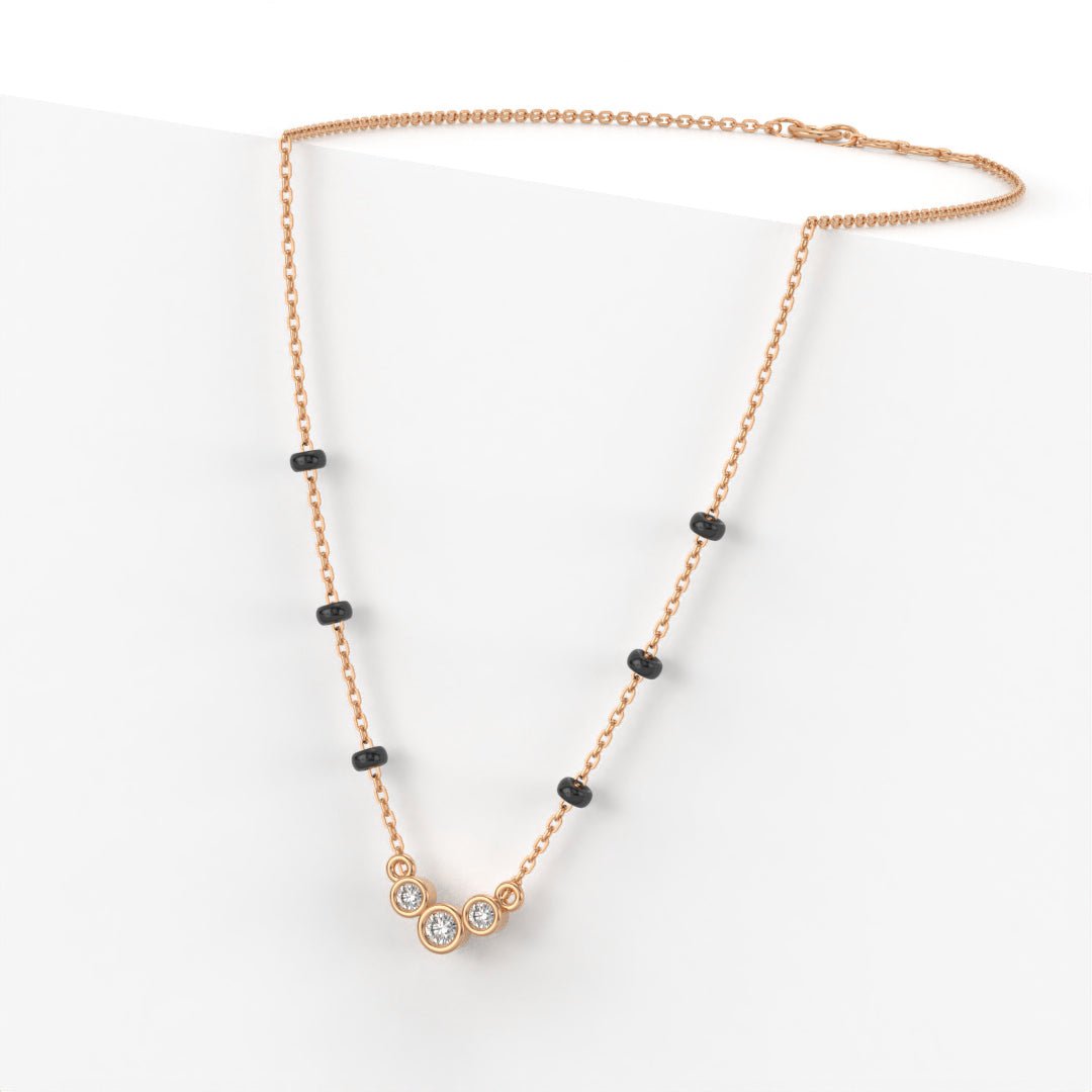 14 Kt Yellow Gold Diamond MANGLSUTRA