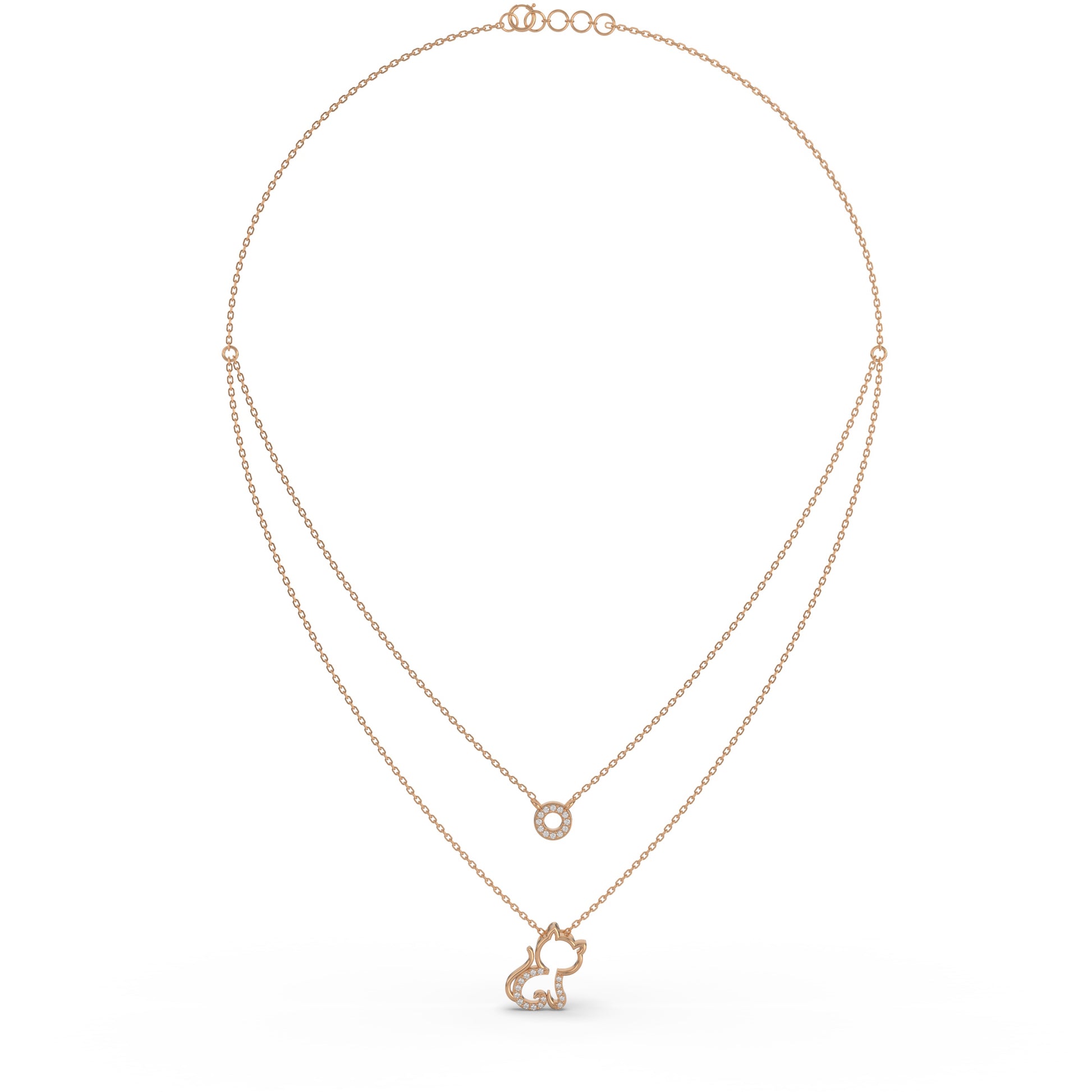 14 Kt Yellow Gold Diamond Necklaces