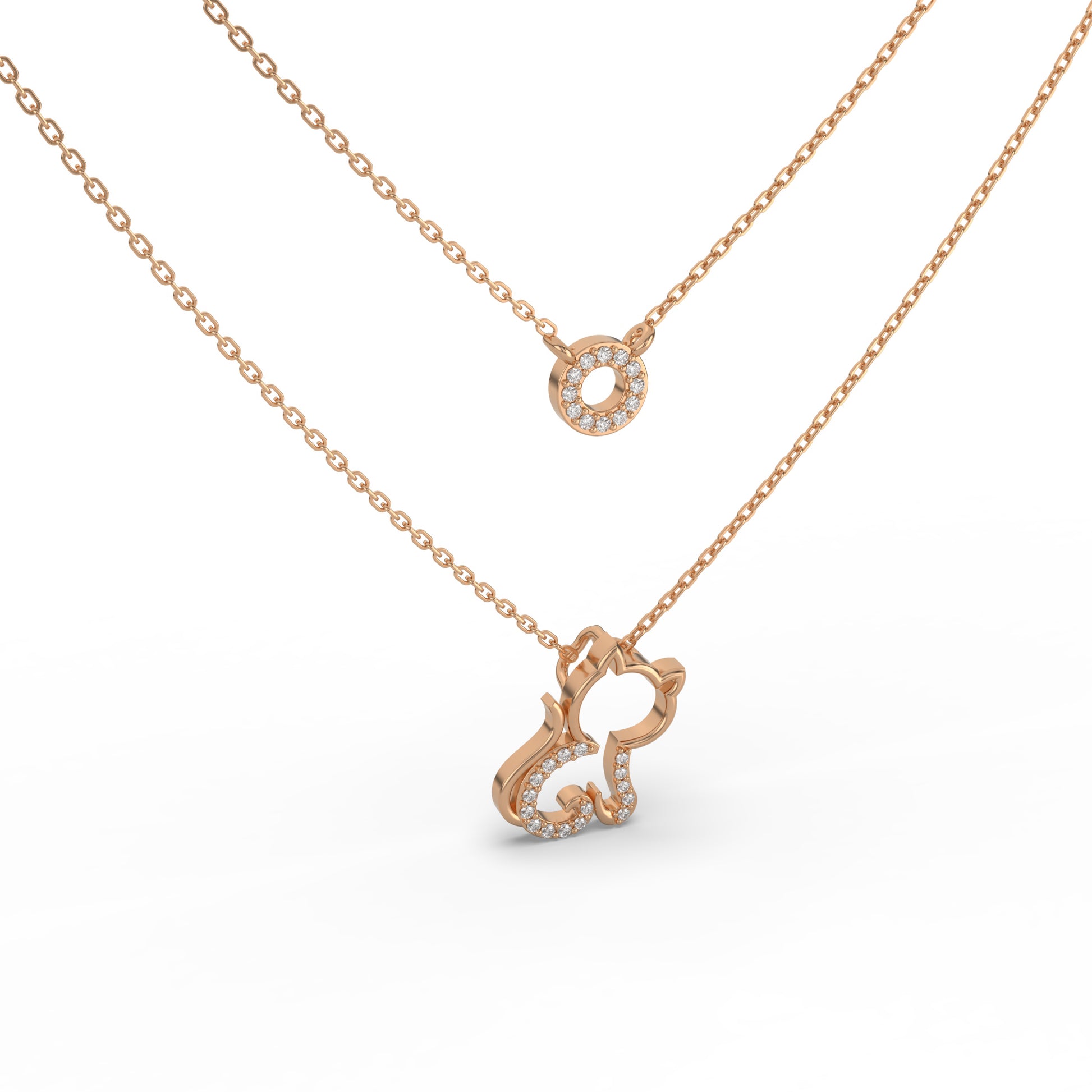 14 Kt Yellow Gold Diamond Necklaces
