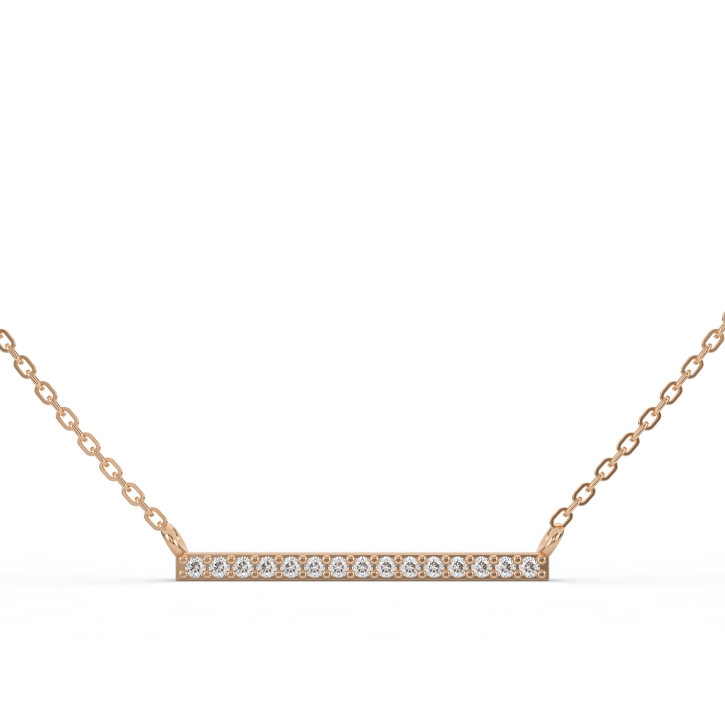 Bar Shape Diamond Necklace