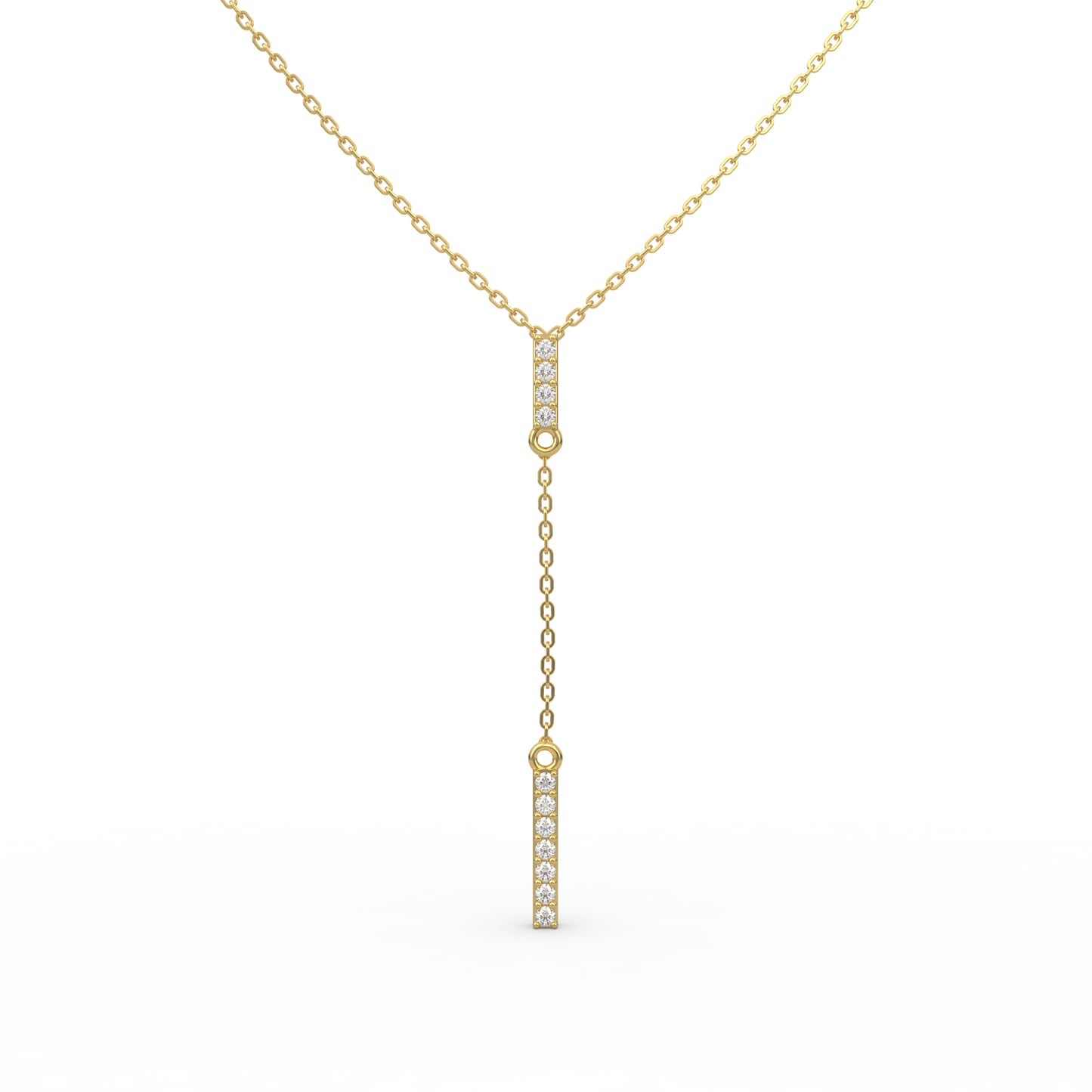 Vertical Bar Diamond Necklace