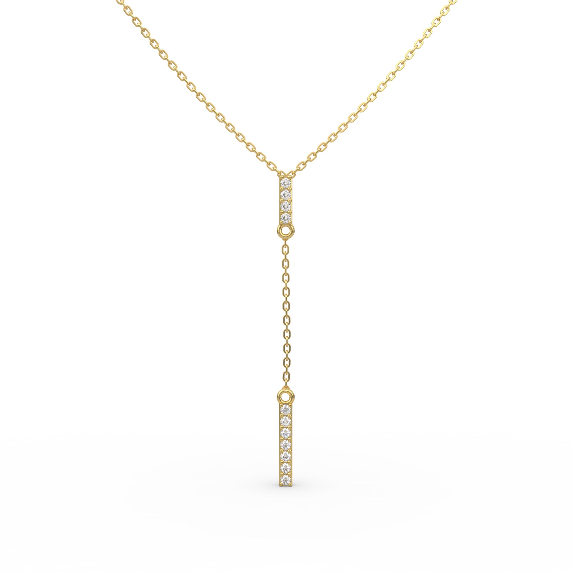 14 Kt Yellow Gold Diamond Necklaces