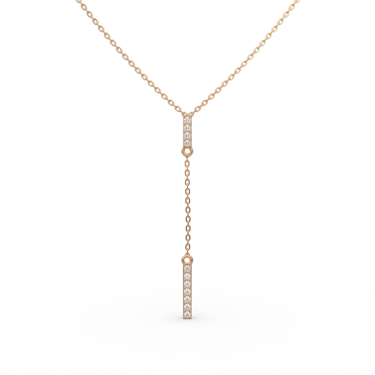 Vertical Bar Diamond Necklace