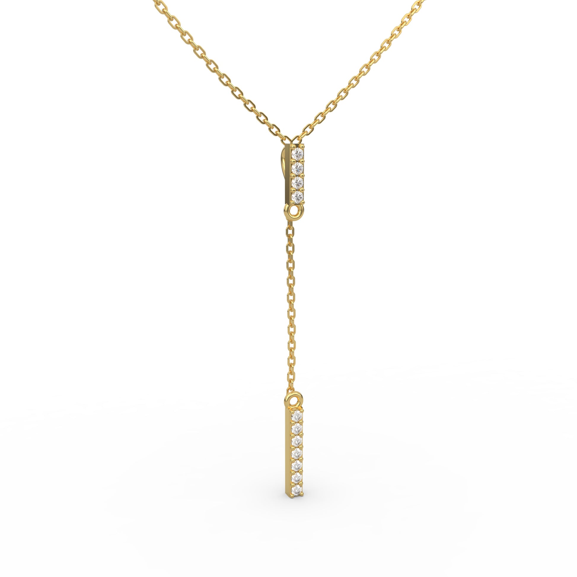 14 Kt Yellow Gold Diamond Necklaces