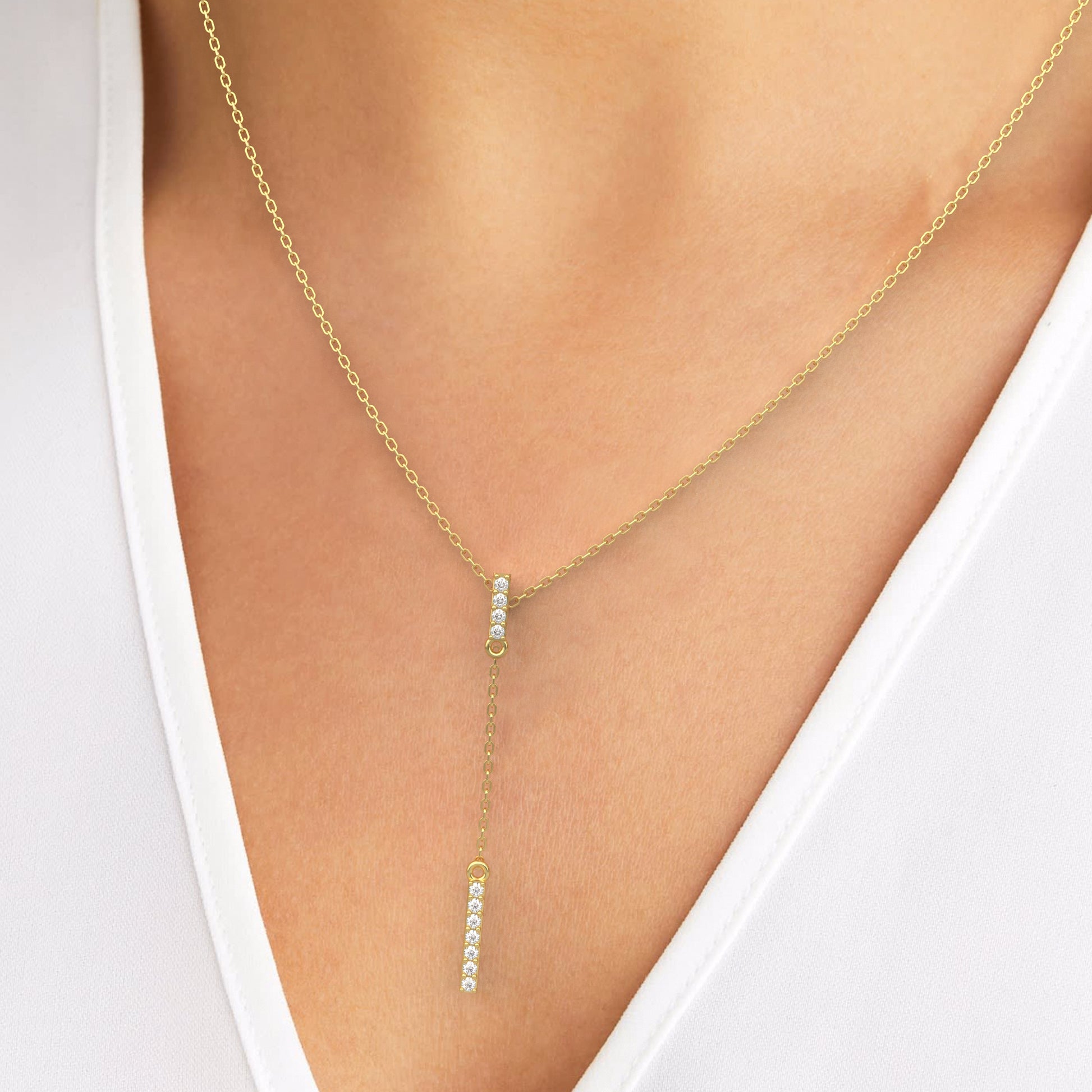 14 Kt Yellow Gold Diamond Necklaces