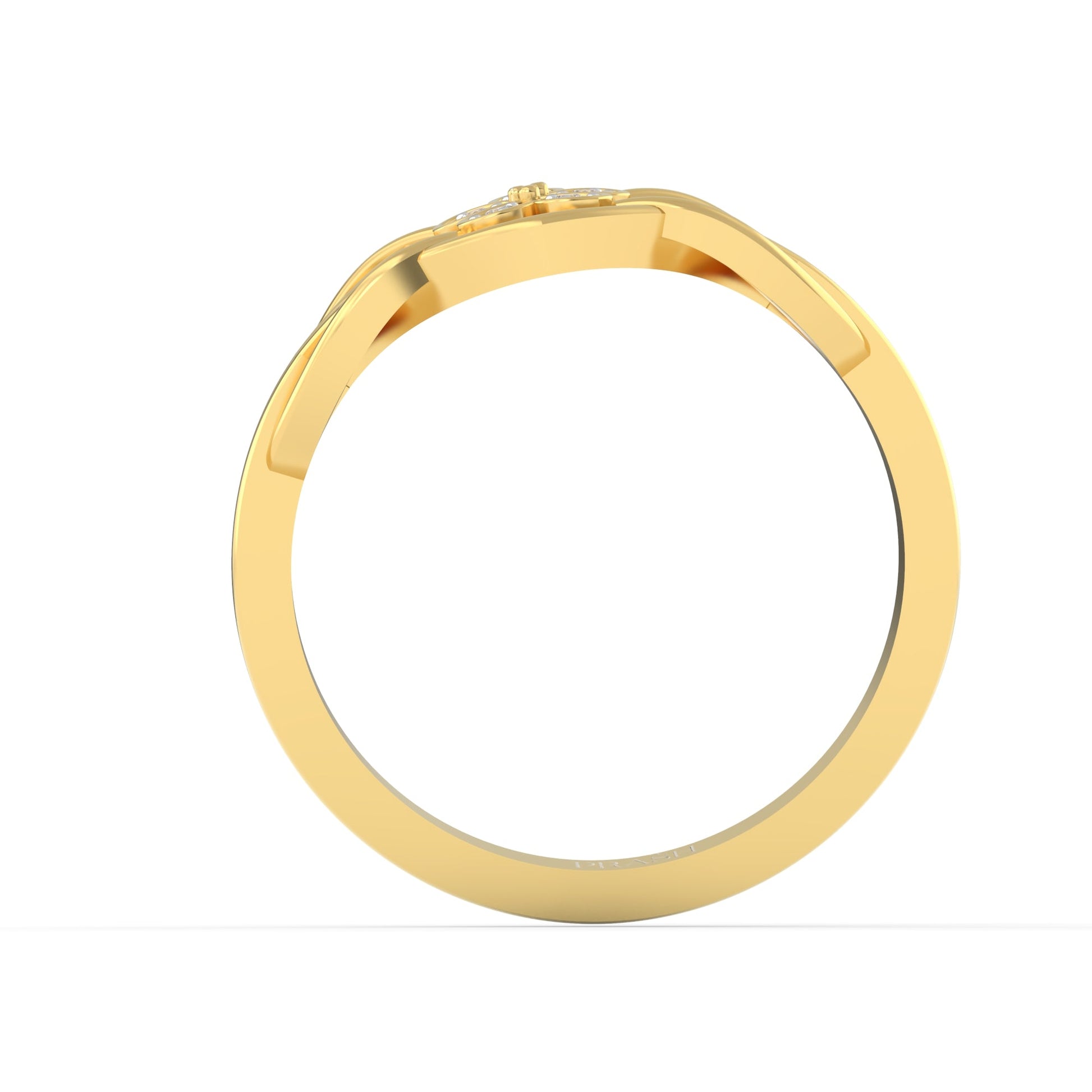 18 Kt Yellow Gold Diamond Ring