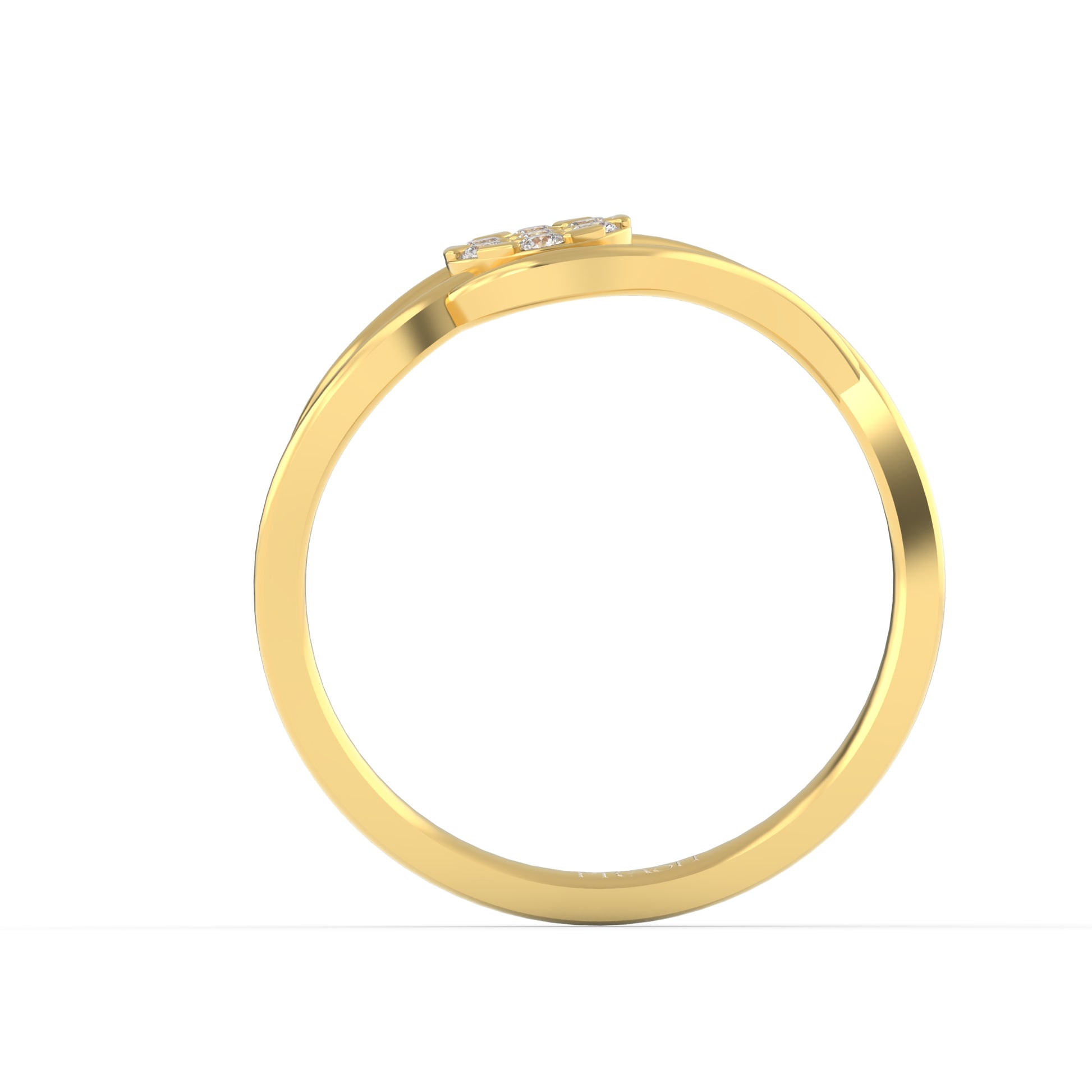 14 Kt Yellow Gold Diamond Ring