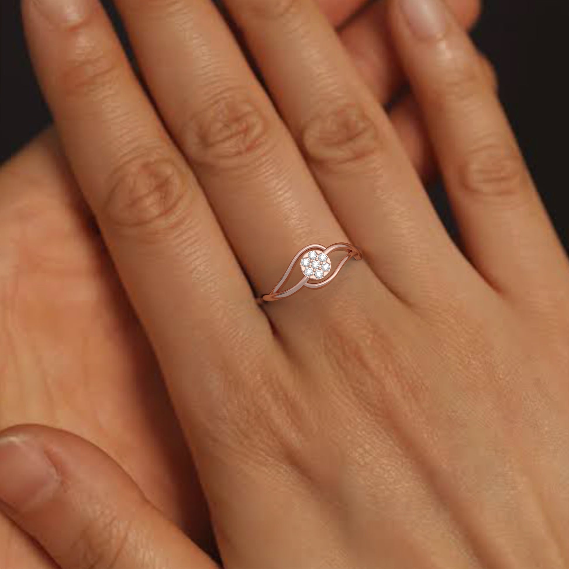 14 Kt Yellow Gold Diamond Ring