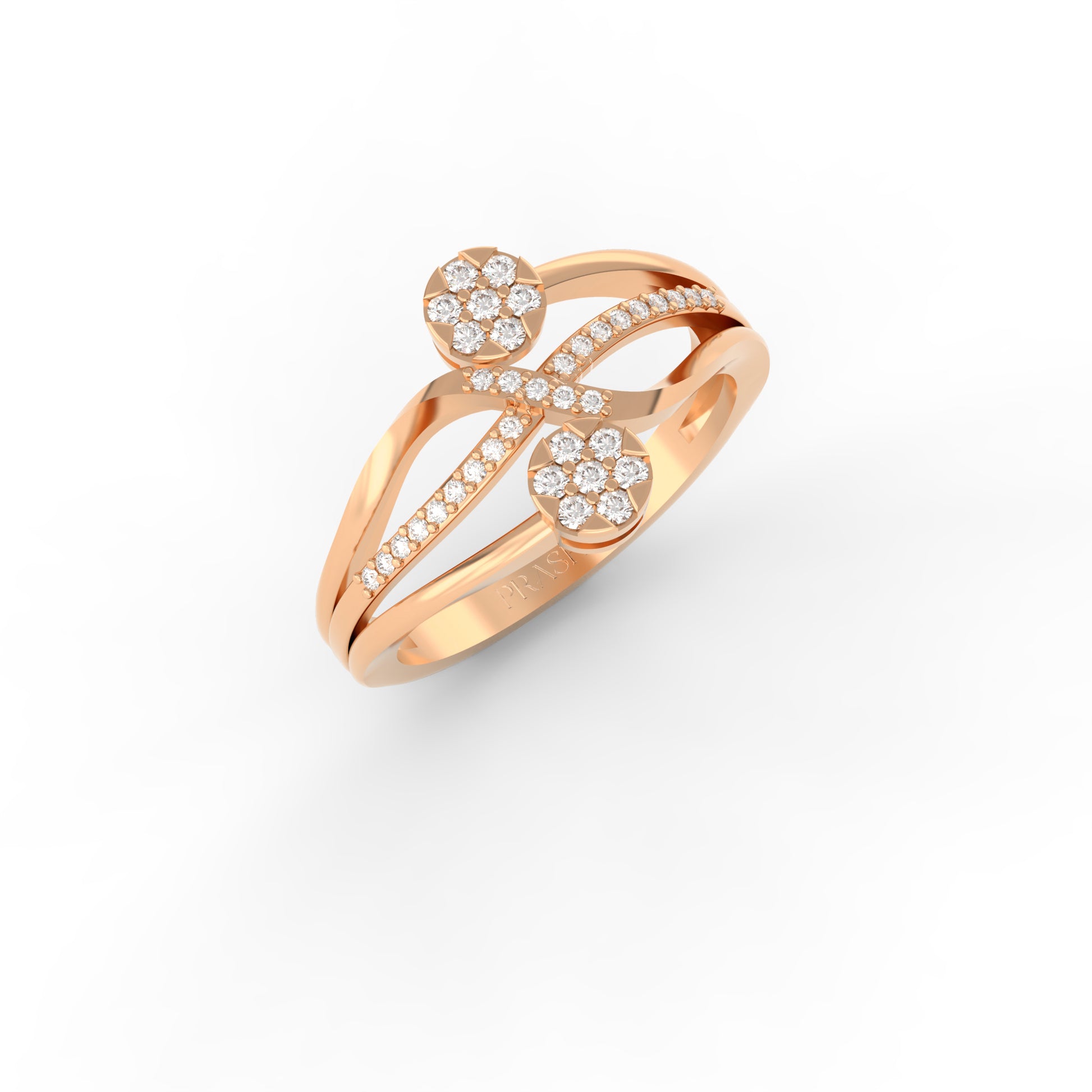 14 Kt Yellow Gold Diamond Ring