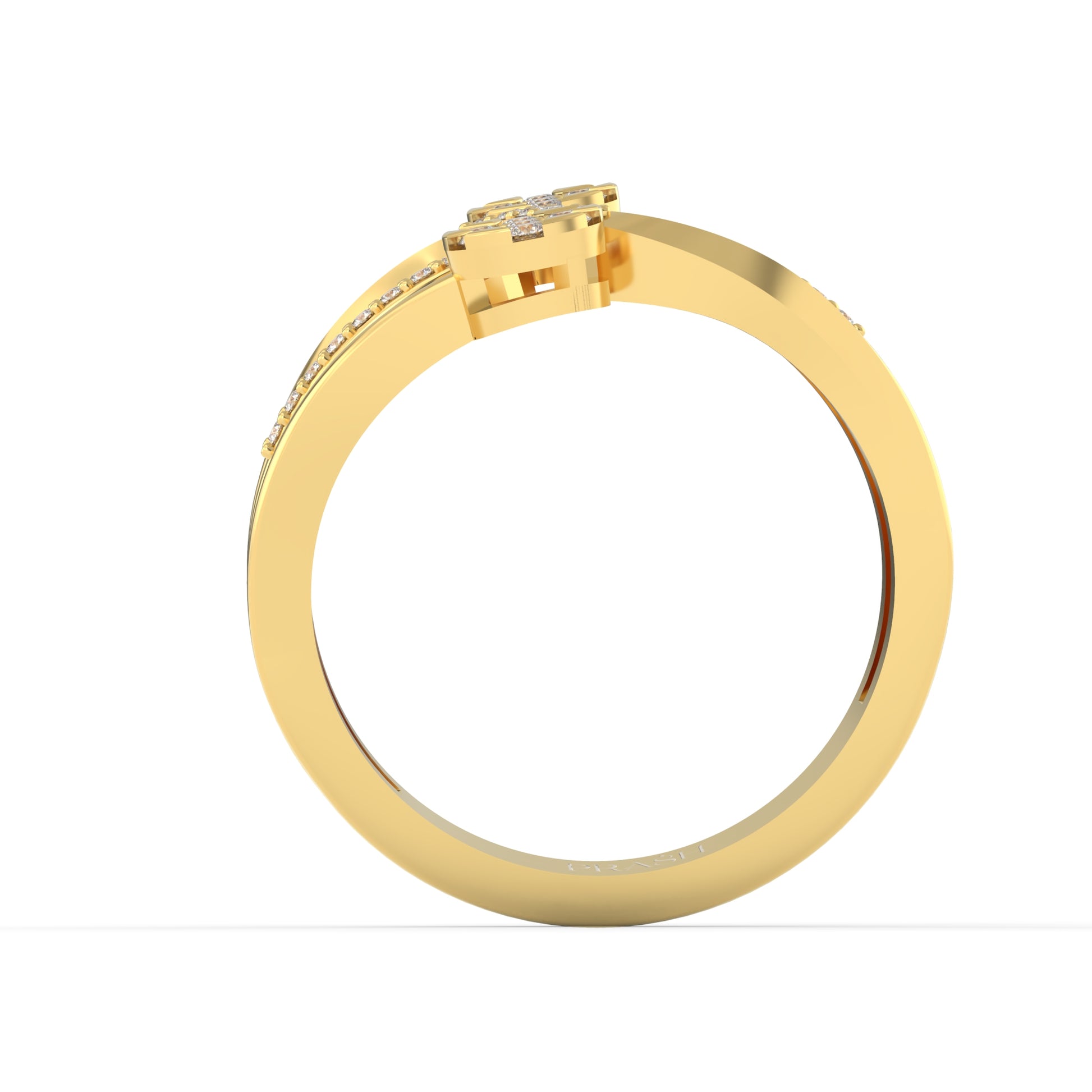 14 Kt Yellow Gold Diamond Ring