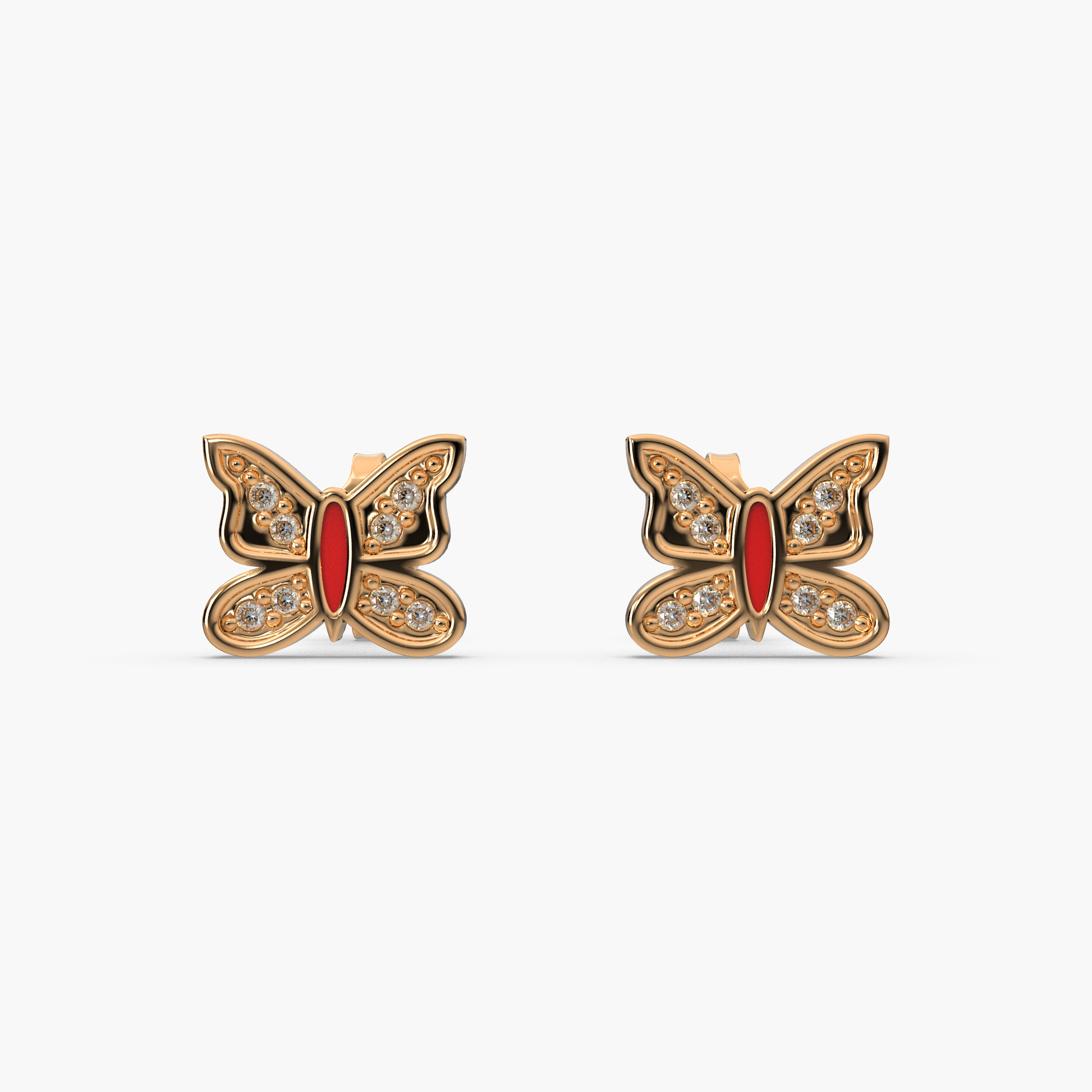 14 Kt Yellow Gold Diamond Earring