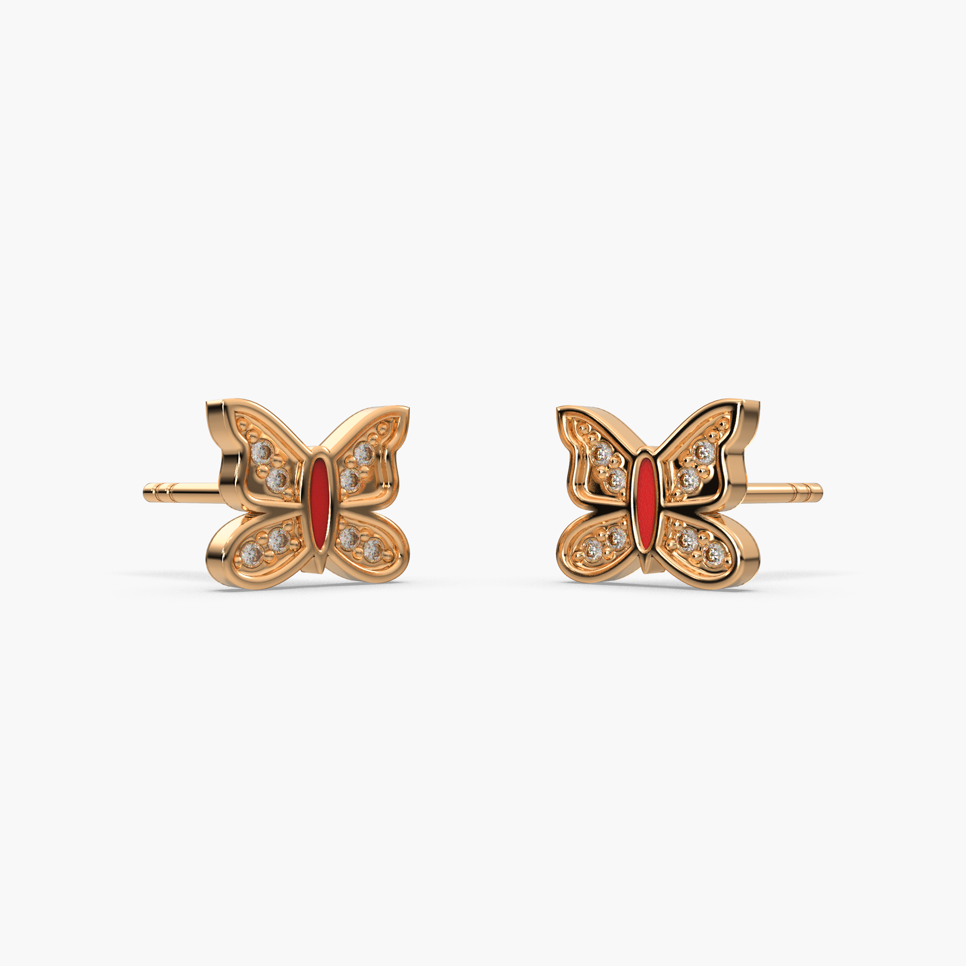 14 Kt Yellow Gold Diamond Earring
