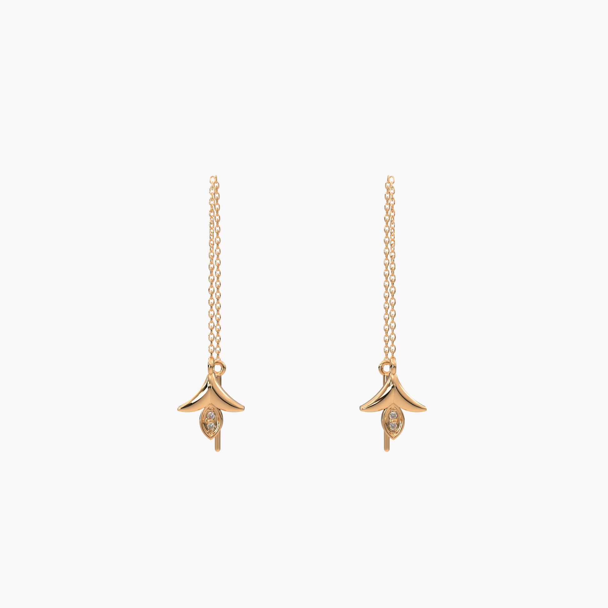 14 Kt Yellow Gold Diamond Earring