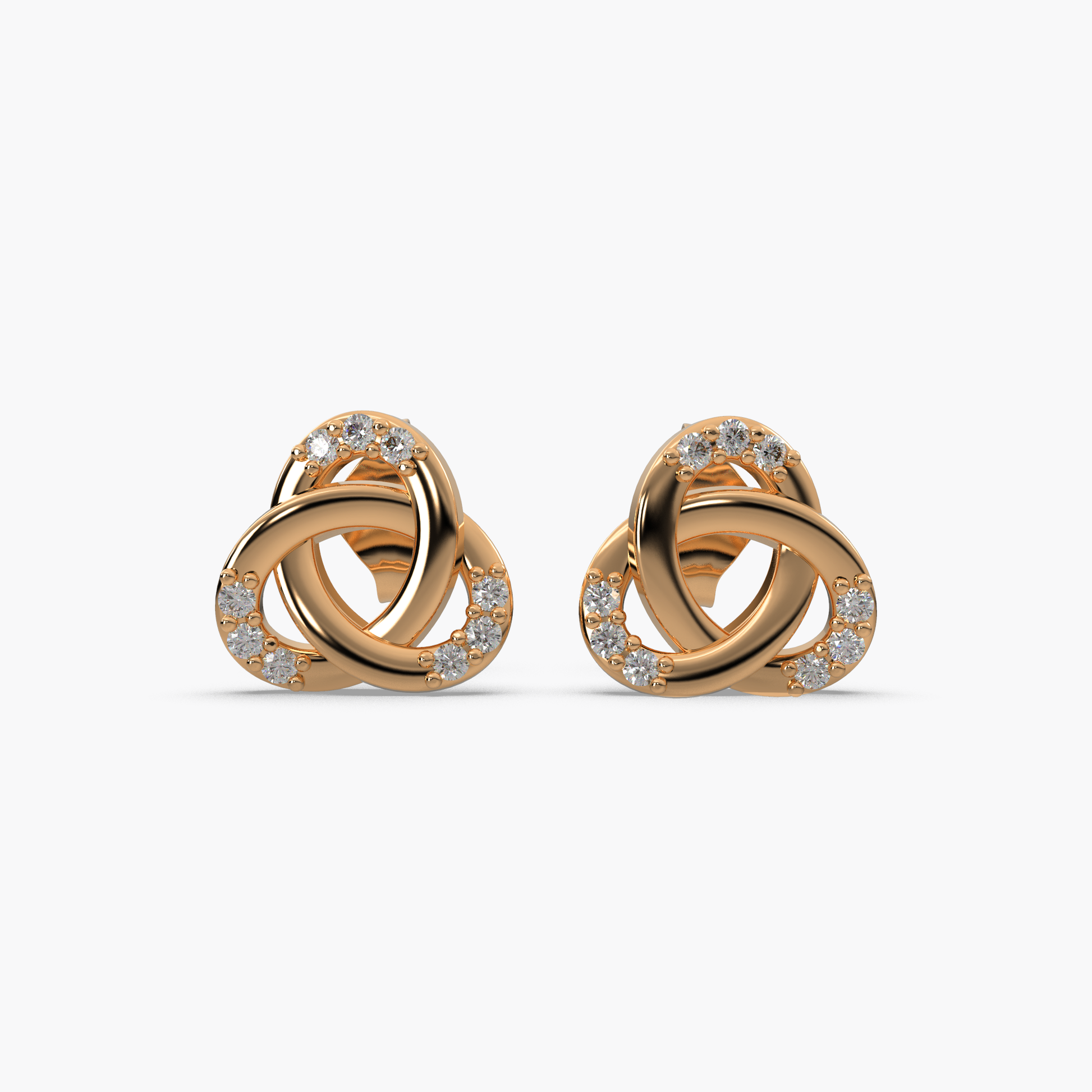 14 Kt Yellow Gold Diamond Earring