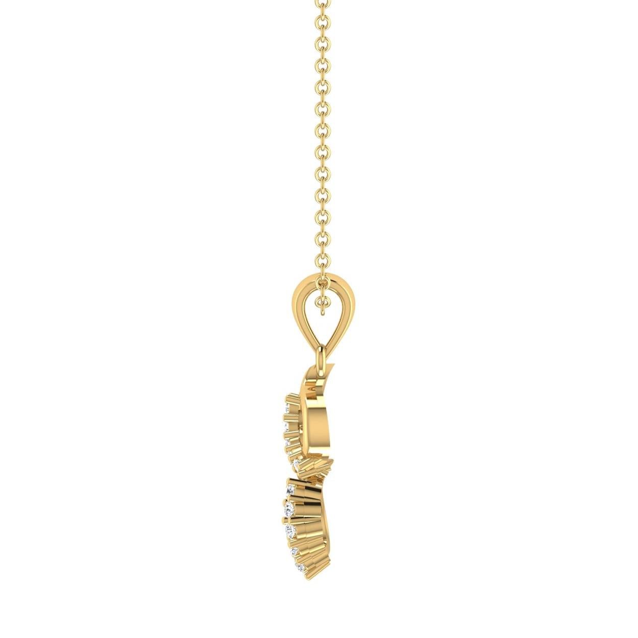 Pear Shaped Diamond Pendant